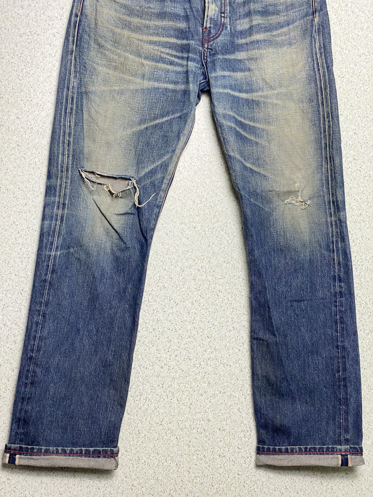 G-Star × Japanese Brand Vintage Gstar Raw Distressed Selvedge Denim Size US 30 / EU 46 - 4 Thumbnail