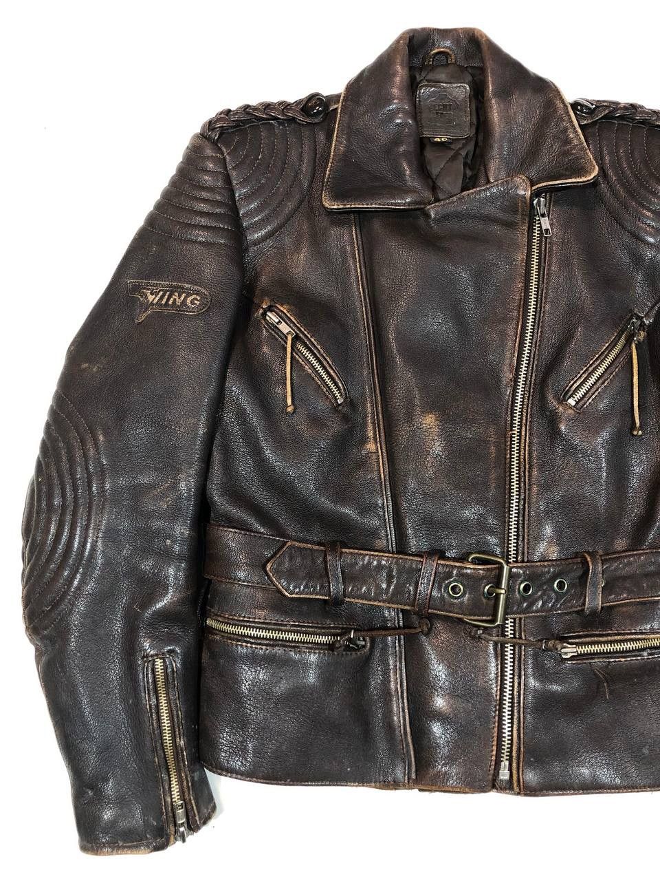 Genuine Leather Wings Leather Moto Biker Jacket Vintage Size US S / EU 44-46 / 1 - 4 Thumbnail