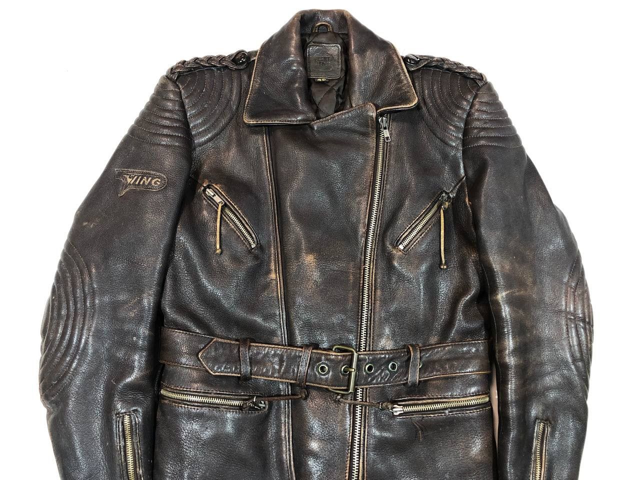 Genuine Leather Wings Leather Moto Biker Jacket Vintage Size US S / EU 44-46 / 1 - 2 Thumbnail