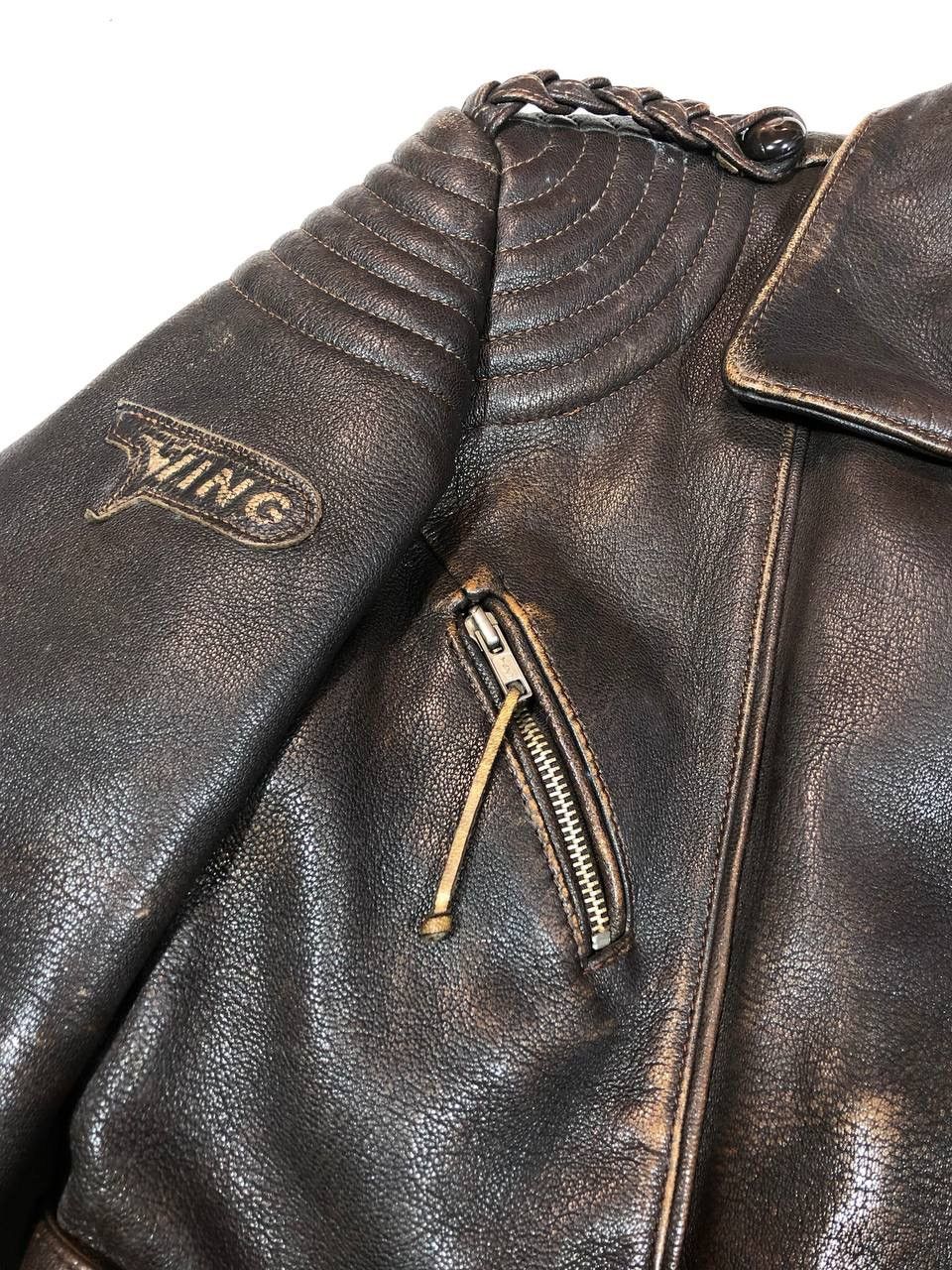 Genuine Leather Wings Leather Moto Biker Jacket Vintage Size US S / EU 44-46 / 1 - 5 Thumbnail