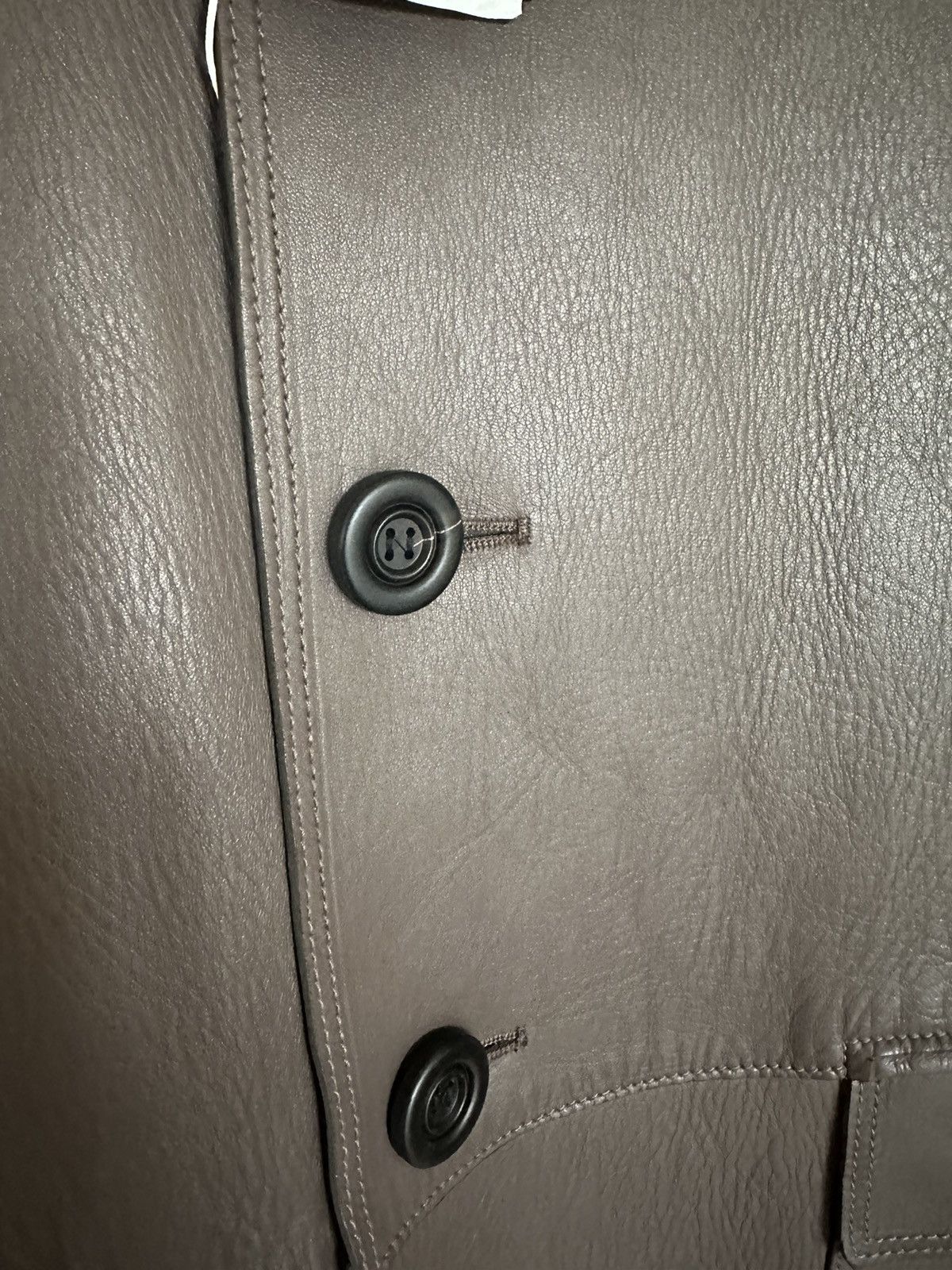 Burberry Prorsum Burberry Prorsum Bailey sample long grey leather coat Size US M / EU 48-50 / 2 - 15 Thumbnail