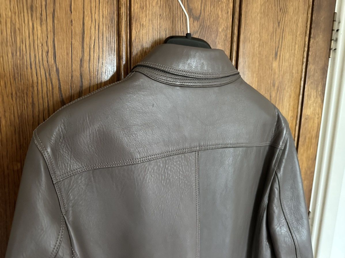 Burberry Prorsum Burberry Prorsum Bailey sample long grey leather coat Size US M / EU 48-50 / 2 - 19 Thumbnail
