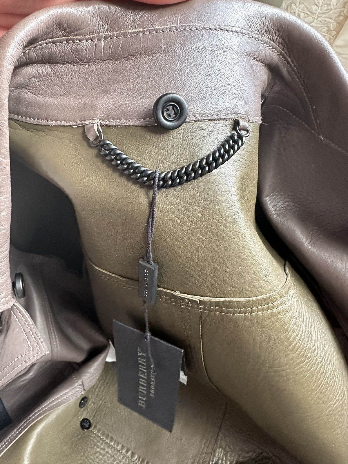 Burberry Prorsum Burberry Prorsum Bailey sample long grey leather coat Size US M / EU 48-50 / 2 - 24 Thumbnail