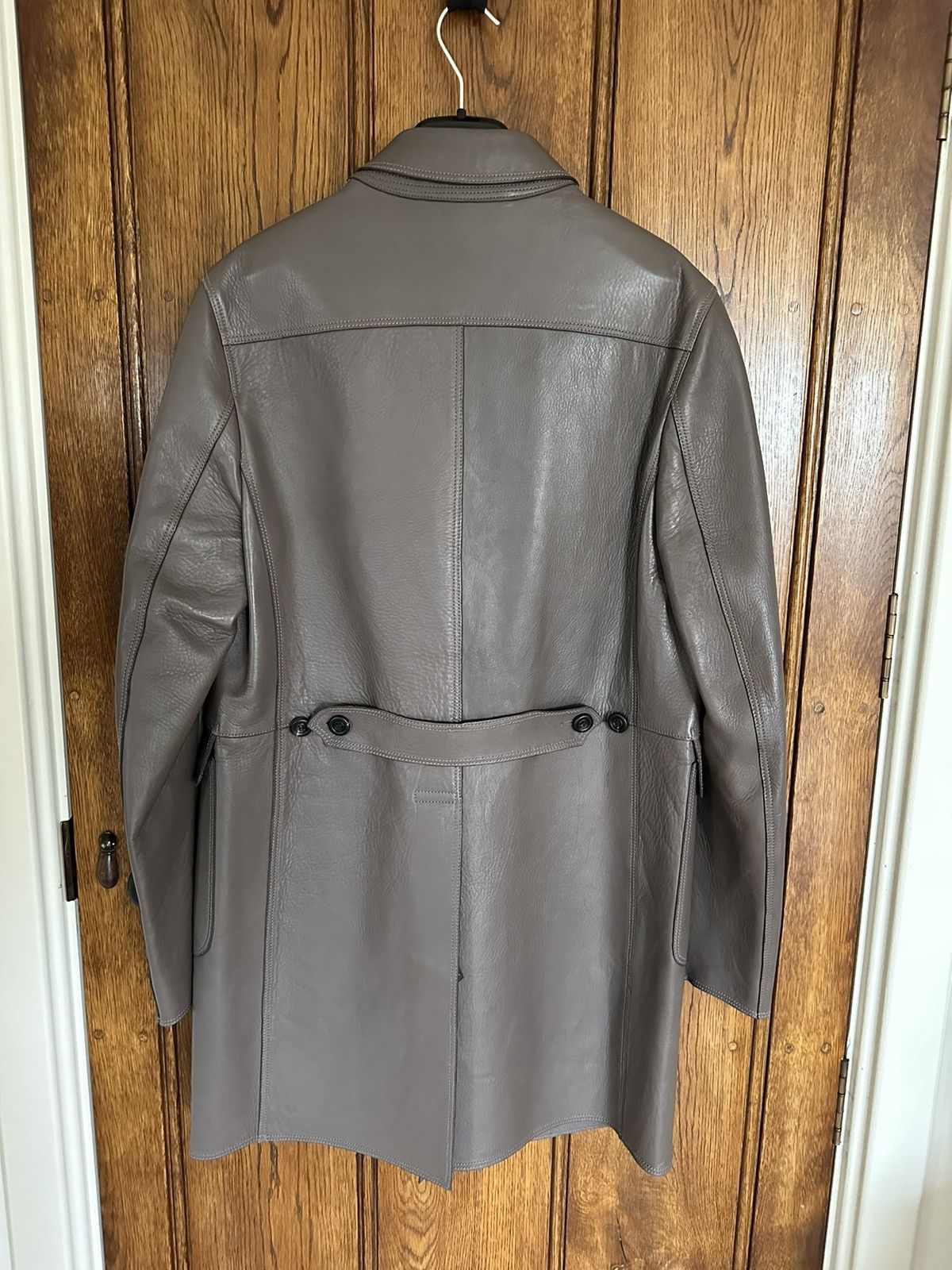 Burberry Prorsum Burberry Prorsum Bailey sample long grey leather coat Size US M / EU 48-50 / 2 - 16 Thumbnail