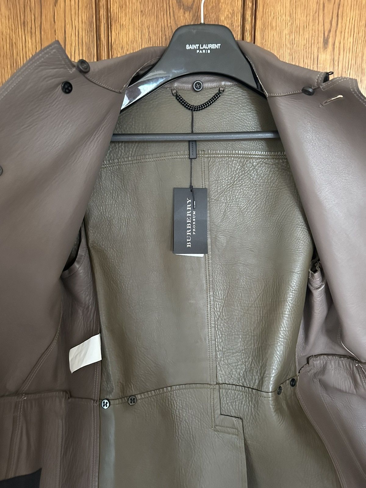 Burberry Prorsum Burberry Prorsum Bailey sample long grey leather coat Size US M / EU 48-50 / 2 - 2 Thumbnail