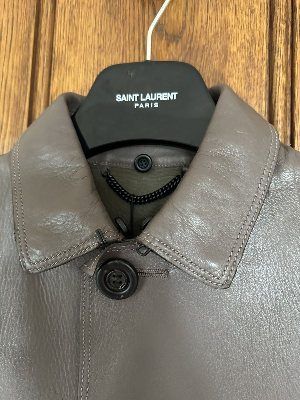 Burberry Prorsum Burberry Prorsum Bailey sample long grey leather coat Size US M / EU 48-50 / 2 - 11 Thumbnail