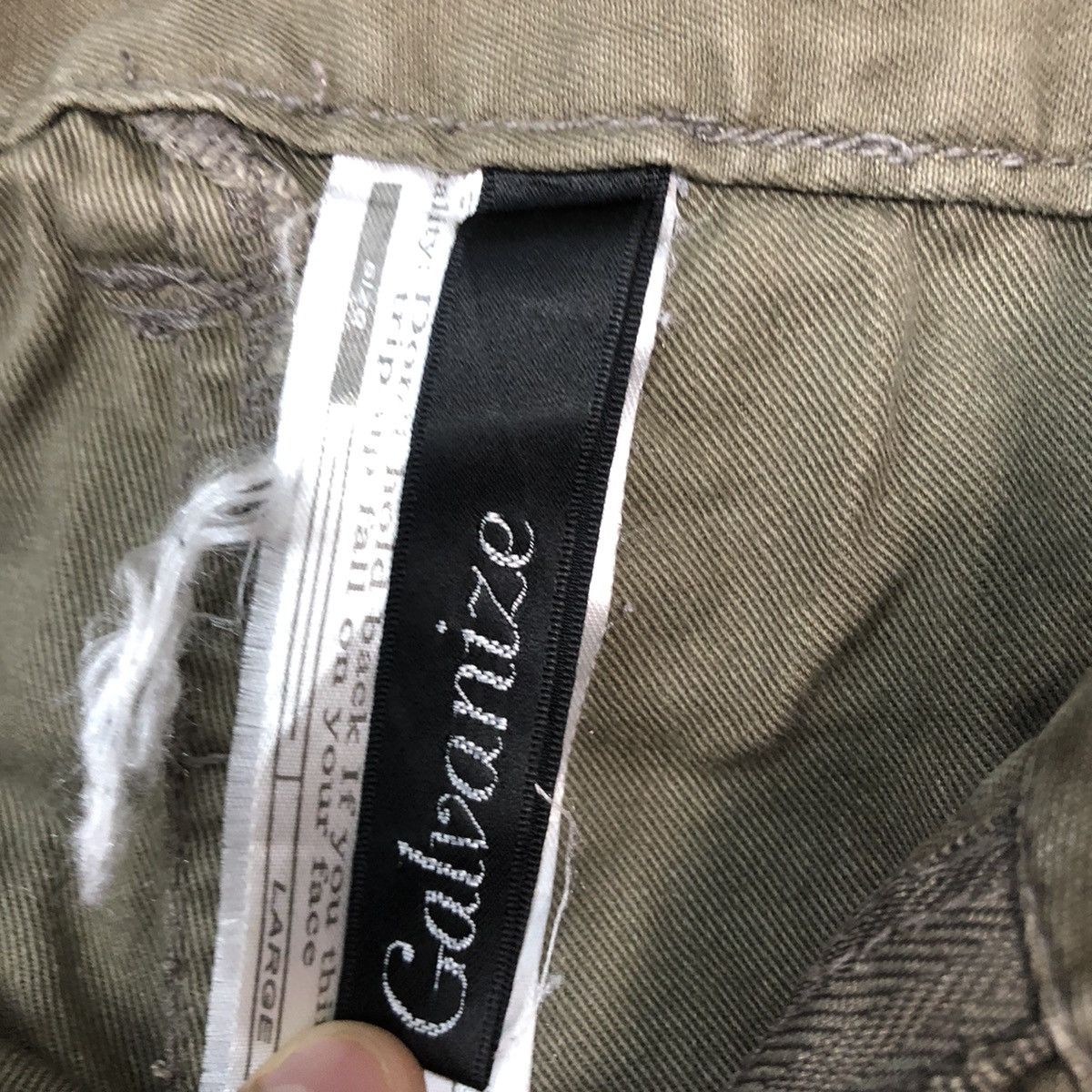 Japanese Brand Galvanize double waist camo Green Army Cargo Pants #3814 Size US 30 / EU 46 - 11 Thumbnail