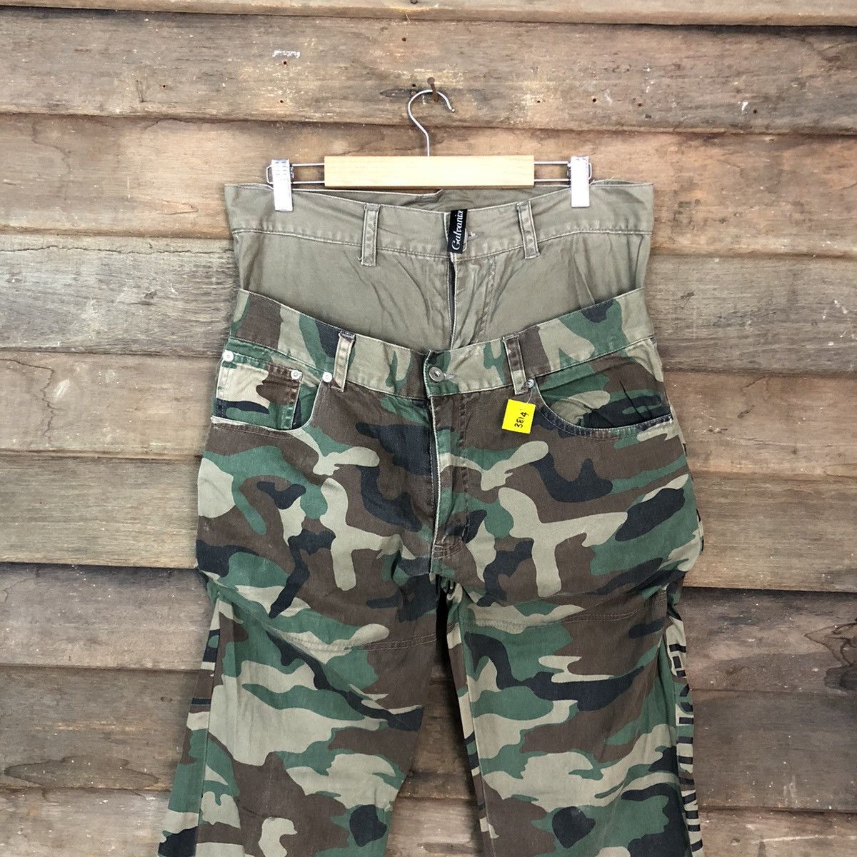 Japanese Brand Galvanize double waist camo Green Army Cargo Pants #3814 Size US 30 / EU 46 - 2 Thumbnail
