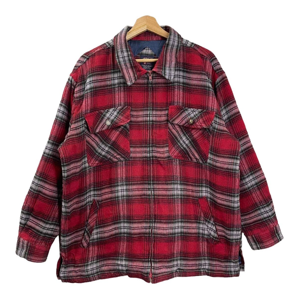 Vintage Vintage Roller Gear Tartan Wool Zipper Jacket Nice Design Size US L / EU 52-54 / 3 - 1 Thumbnail