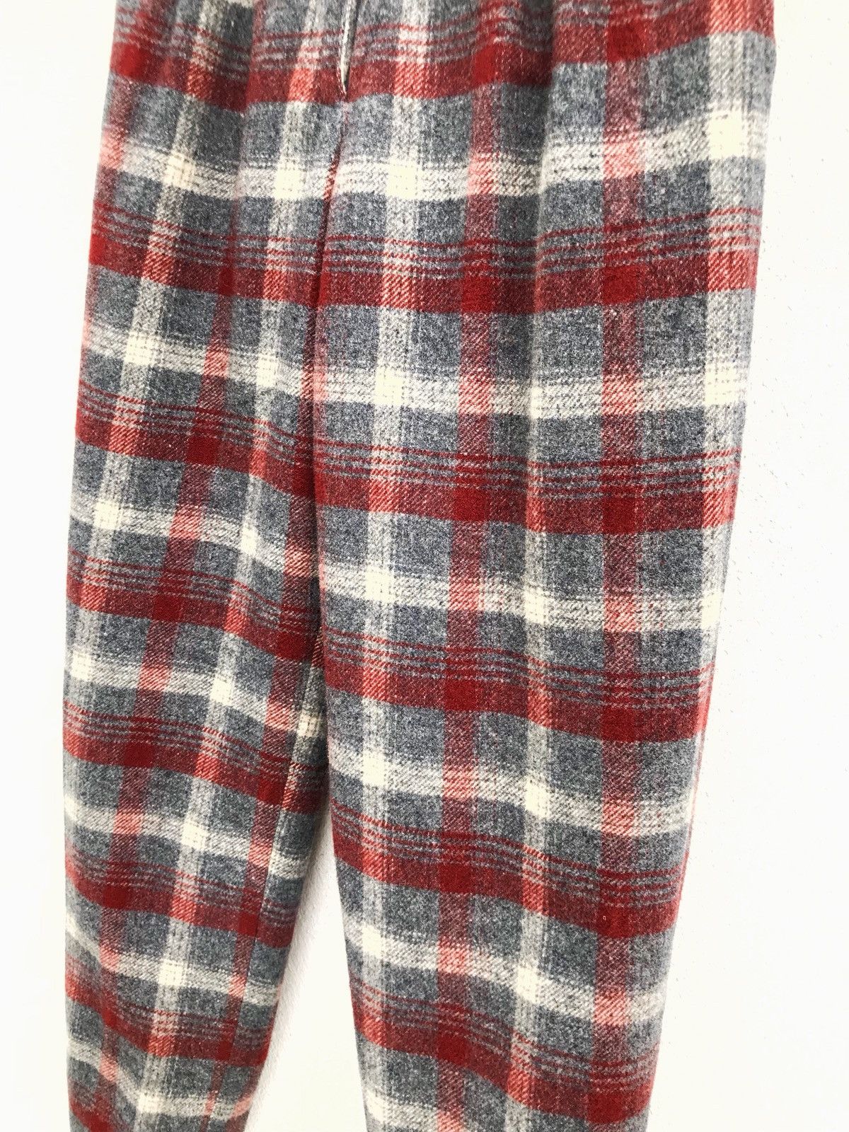 Designer × Japanese Brand Vintage Dixie Sport Wool Checked High Waist Trousers Pants Size US 26 / EU 42 - 6 Thumbnail