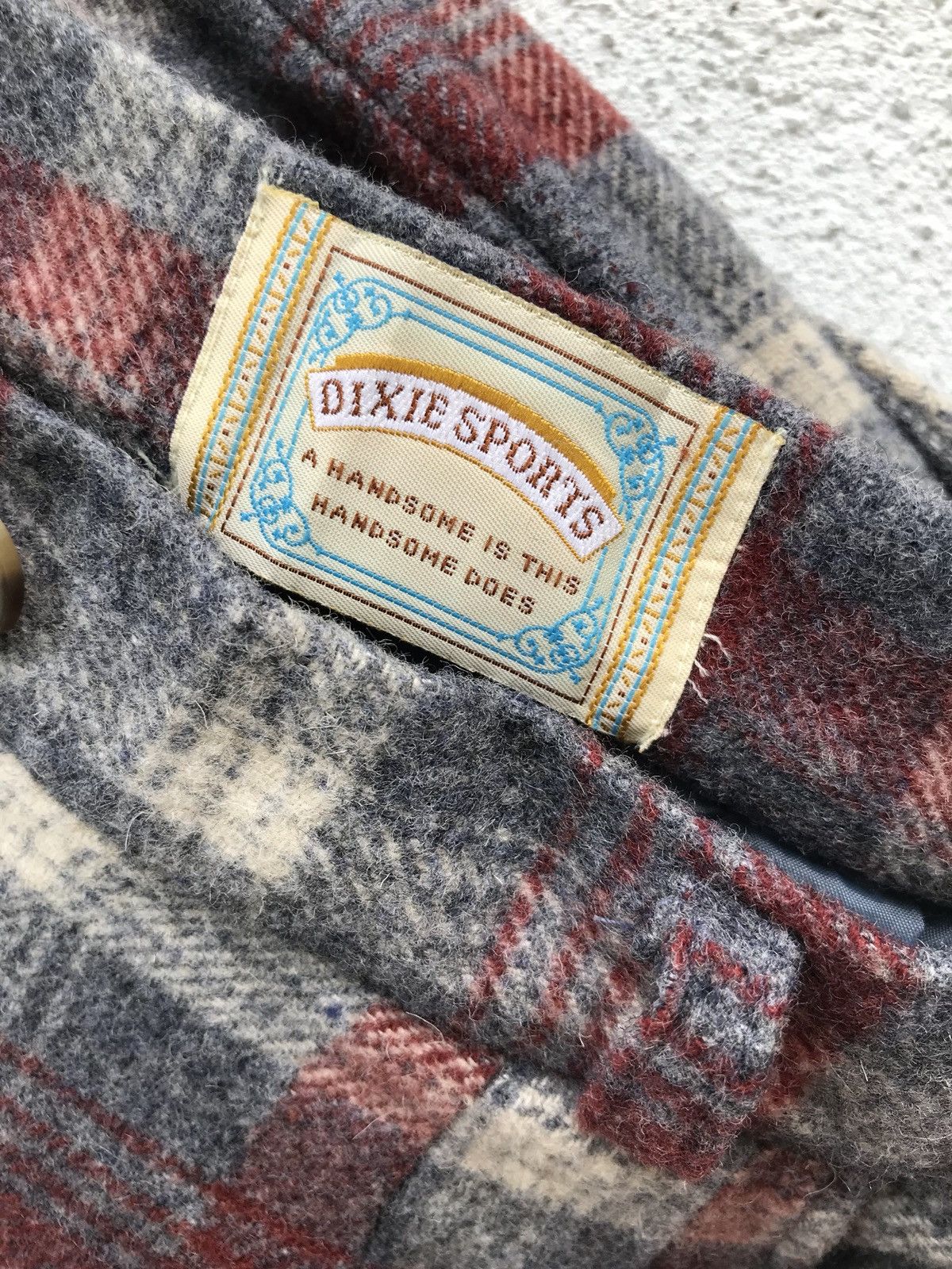 Designer × Japanese Brand Vintage Dixie Sport Wool Checked High Waist Trousers Pants Size US 26 / EU 42 - 8 Thumbnail