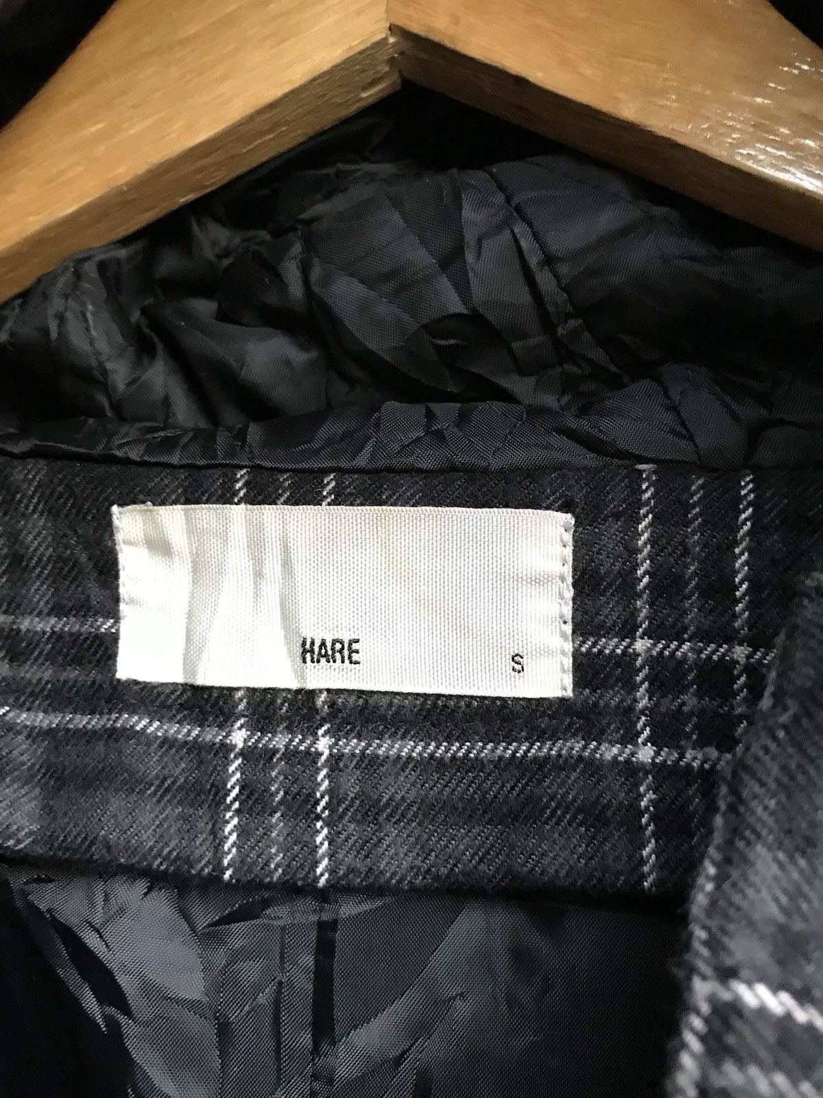HARE × Japanese Brand Japanese Brand HARE Hoodie Checked Zipper Sweatshirt Jacket Size US S / EU 44-46 / 1 - 7 Thumbnail