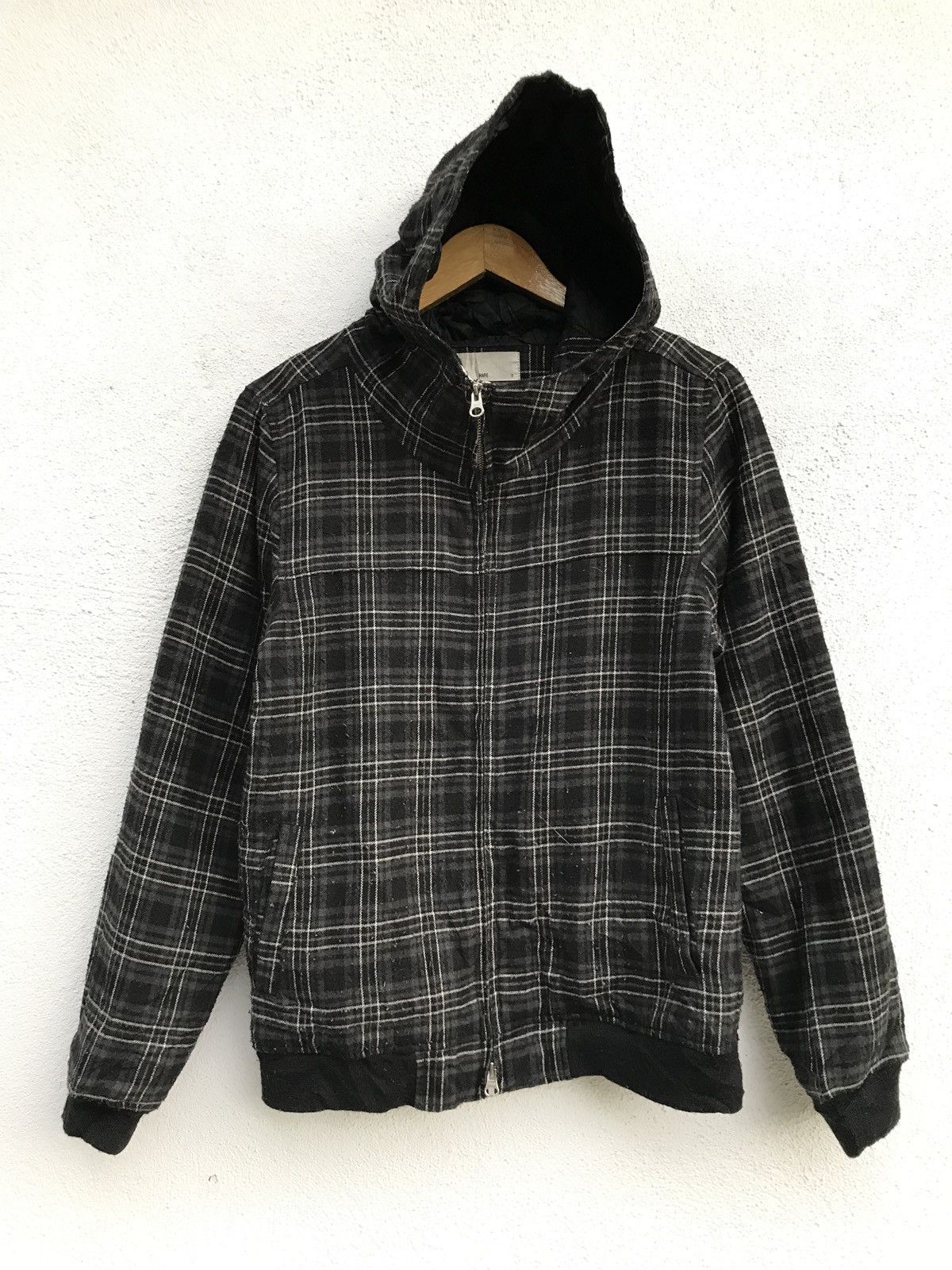 HARE × Japanese Brand Japanese Brand HARE Hoodie Checked Zipper Sweatshirt Jacket Size US S / EU 44-46 / 1 - 2 Thumbnail