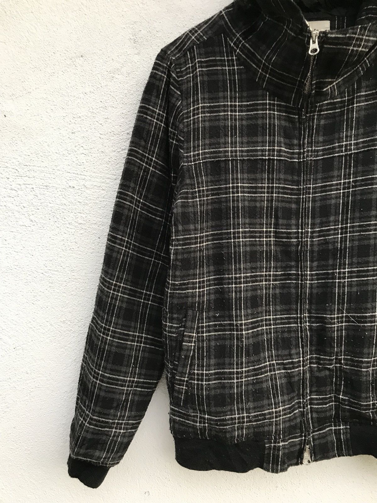 HARE × Japanese Brand Japanese Brand HARE Hoodie Checked Zipper Sweatshirt Jacket Size US S / EU 44-46 / 1 - 4 Thumbnail