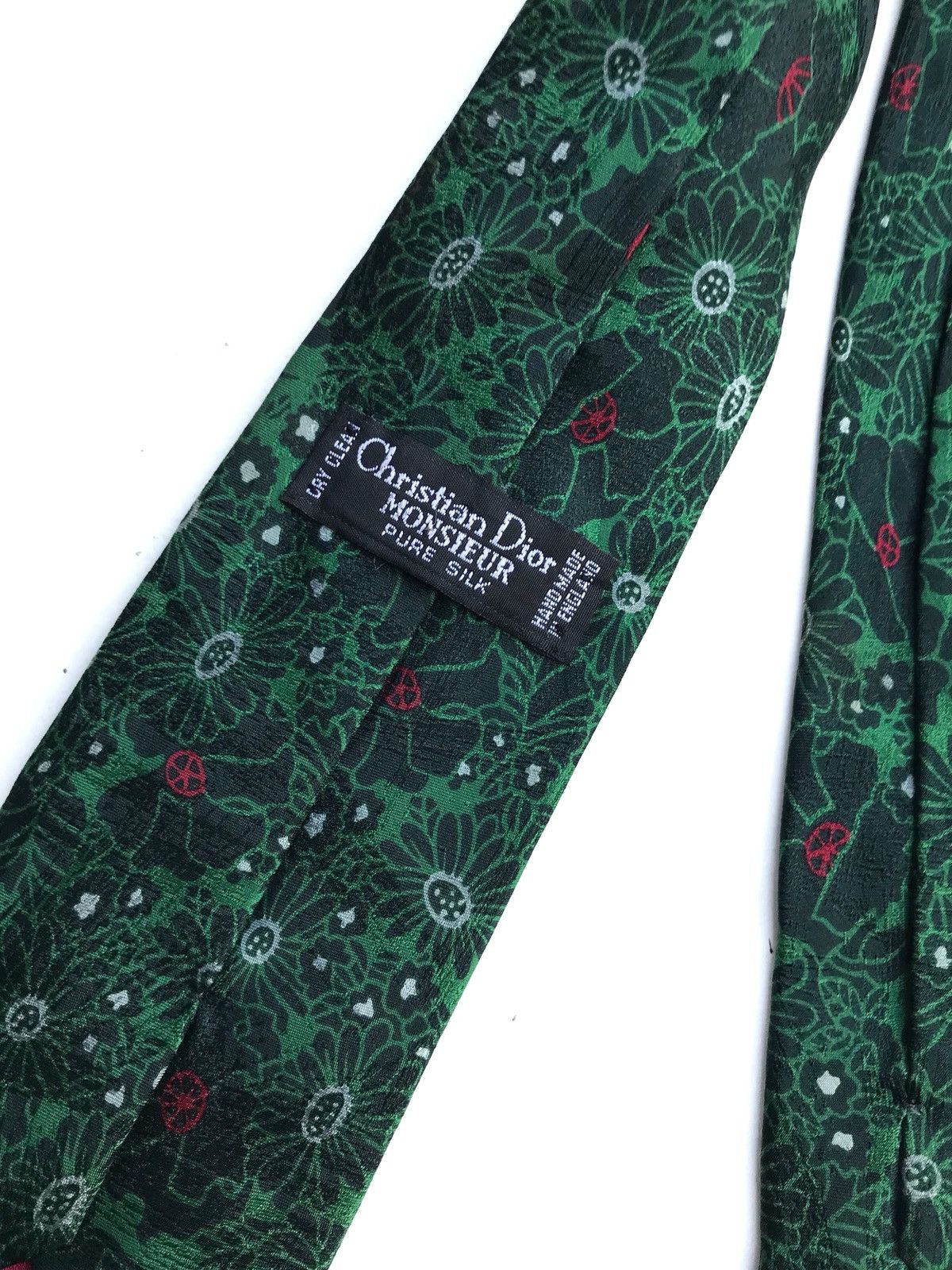 Christian Dior Monsieur Floral Silk Tie Handmade In England Size ONE SIZE - 1 Thumbnail