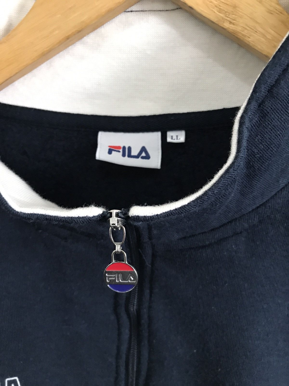 Fila Fila Front Logo Pullover Half Neck Zipper Sweatshirt Size US L / EU 52-54 / 3 - 4 Thumbnail