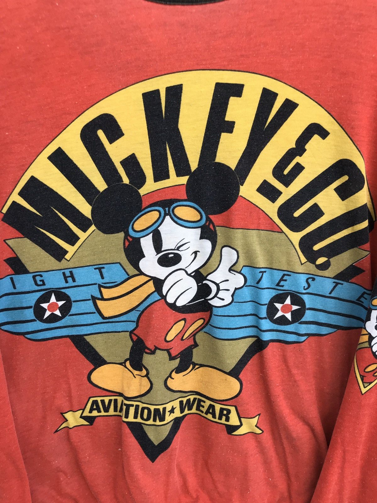 Mickey Mouse × Vintage Vintage 90s Mickey Flight Tested Aviation Wear Reversible Size US L / EU 52-54 / 3 - 3 Thumbnail