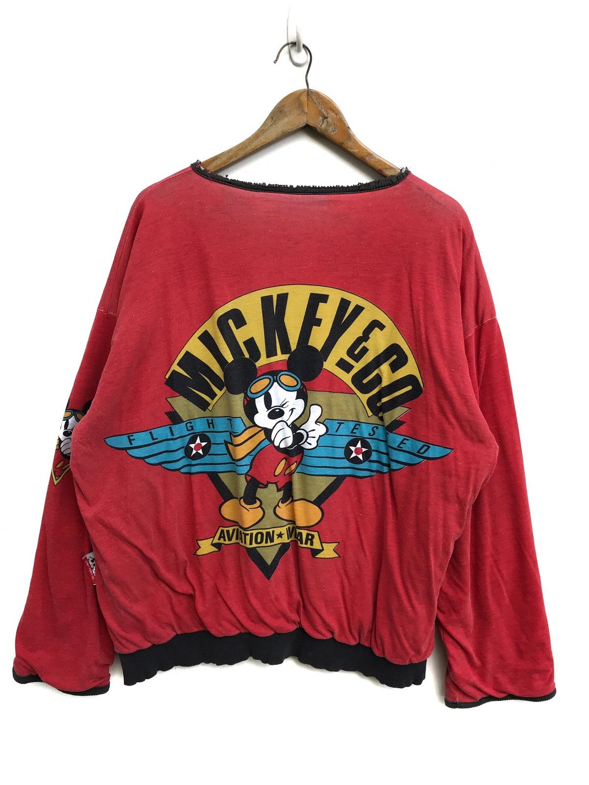 Mickey Mouse × Vintage Vintage 90s Mickey Flight Tested Aviation Wear Reversible Size US L / EU 52-54 / 3 - 2 Thumbnail