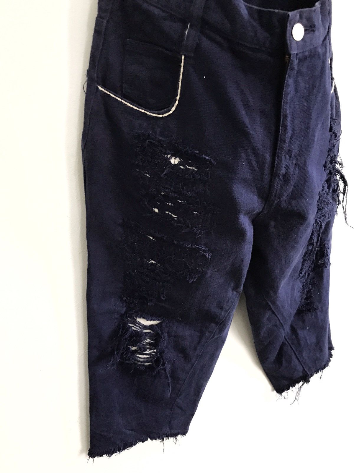 image of Ehyphen World Gallery Made In Japan Distressed Cropped in Blue, Men's (Size 31)