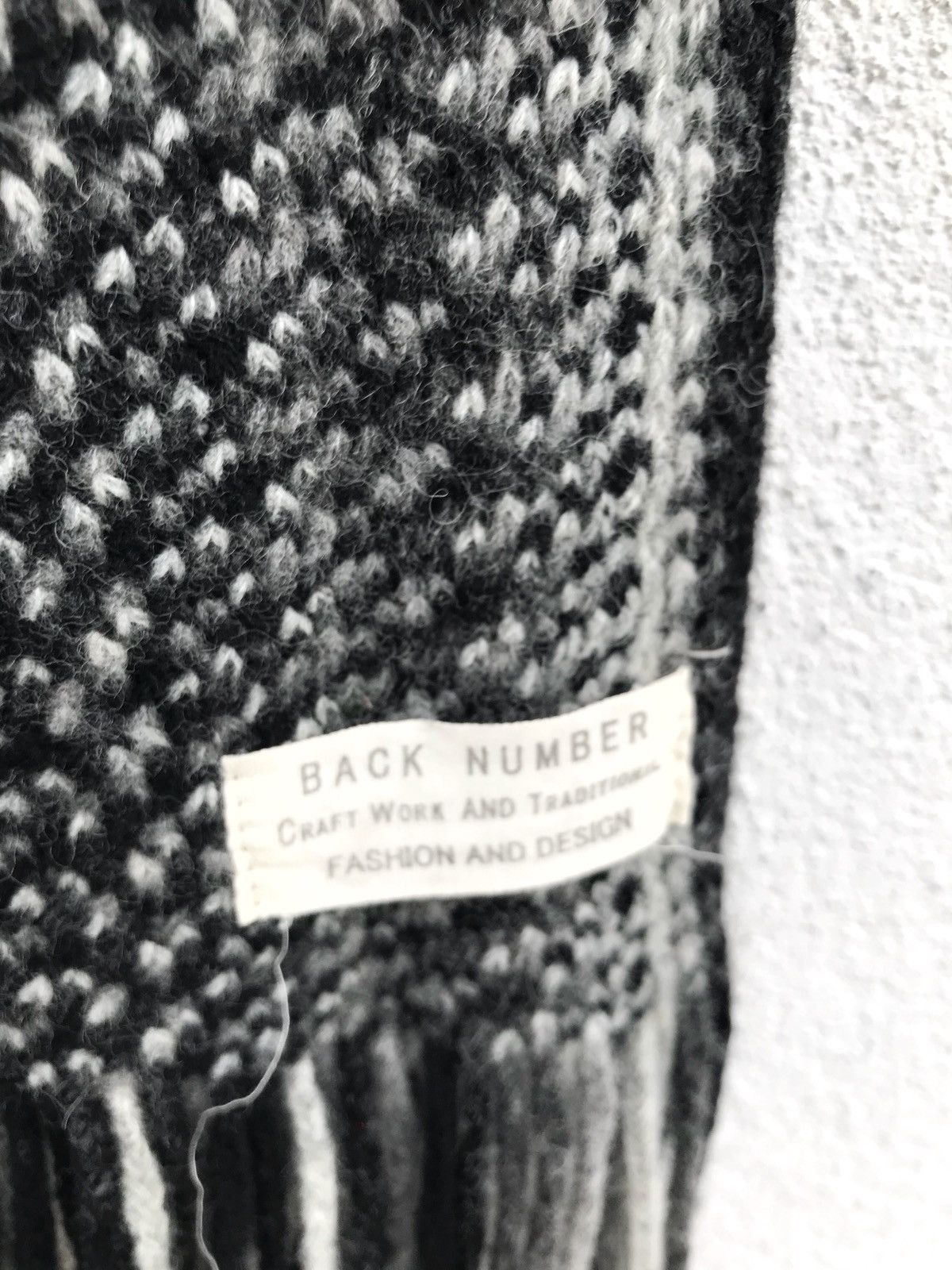 Japanese Brand Back Number Craft Work And Traditional Wool Mufflers Size ONE SIZE - 5 Thumbnail