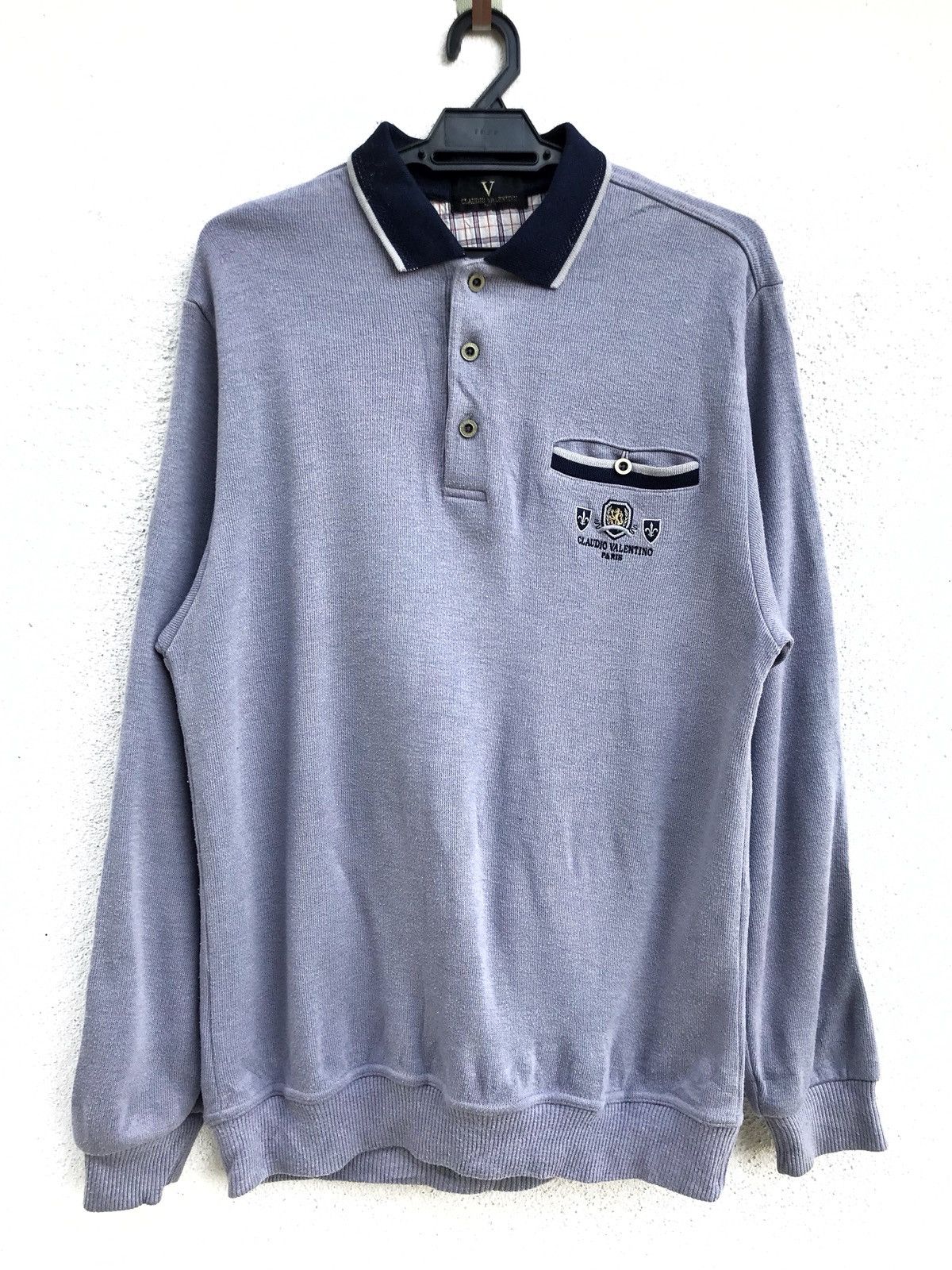 Valentino Vintage CLAUDIO VELENTINO PARIS Half Neck Button Pullover Size US L / EU 52-54 / 3 - 1 Thumbnail