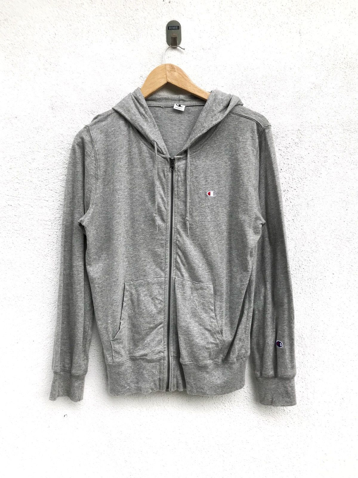 Champion Champion Hoodie Light Grey Small Logo Plain Sweatshirt Size US L / EU 52-54 / 3 - 2 Thumbnail