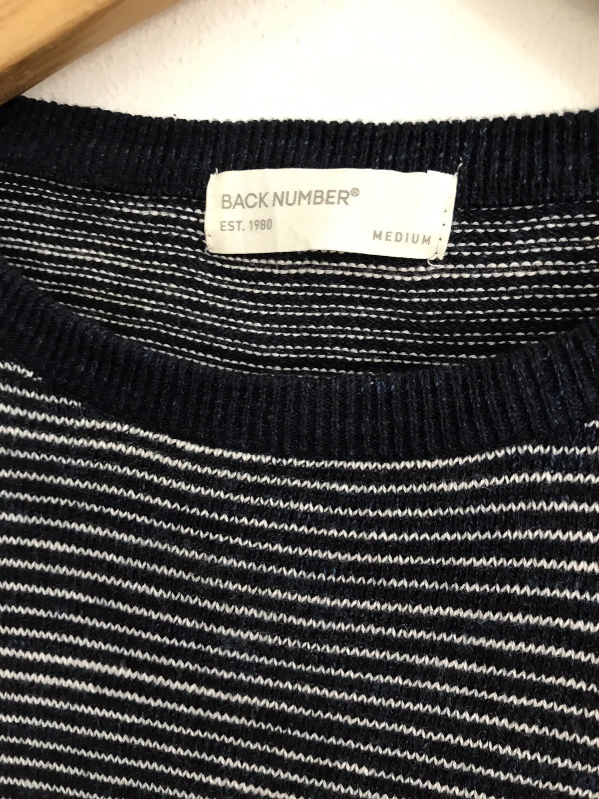 Japanese Brand Back Number Stripes Long Sleeve Kurt Cobain Style Size US M / EU 48-50 / 2 - 4 Thumbnail