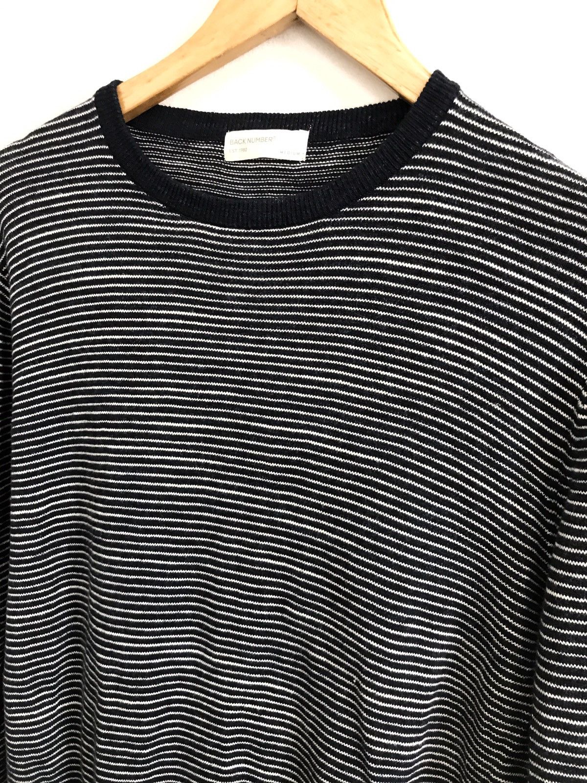 Japanese Brand Back Number Stripes Long Sleeve Kurt Cobain Style Size US M / EU 48-50 / 2 - 2 Thumbnail