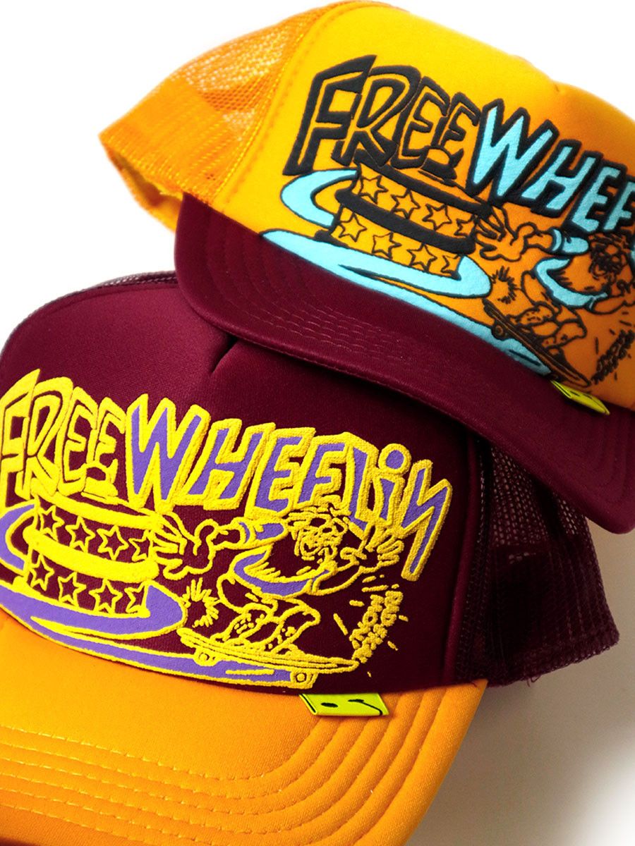Kapital kapital FREE WHEELIN truck cap hat trucker wine gold Size ONE SIZE - 6 Thumbnail