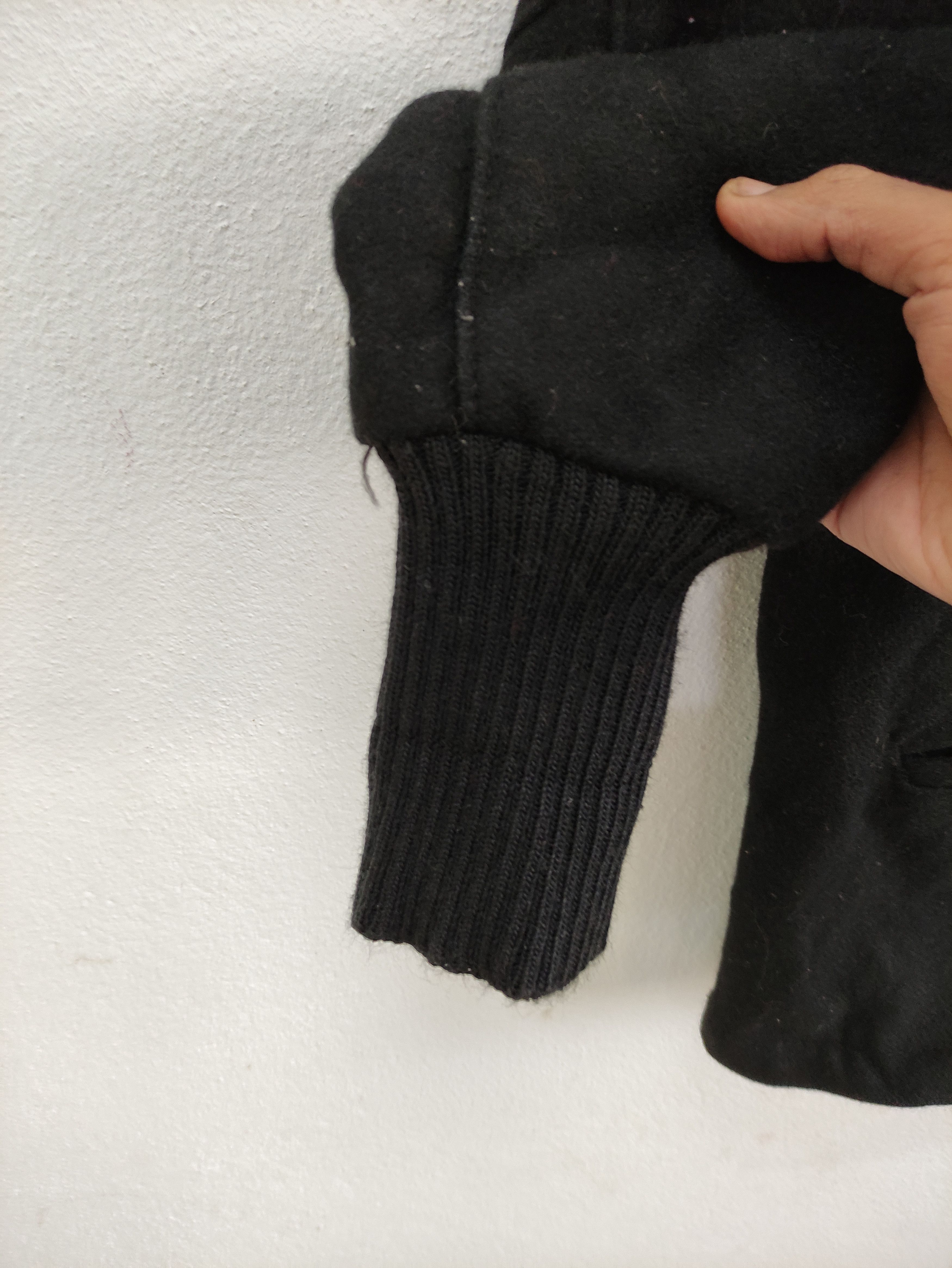 Delong × Vintage Vintage DeLong Black Blank Wool Varsity Jacket Made in USA Size US L / EU 52-54 / 3 - 5 Thumbnail