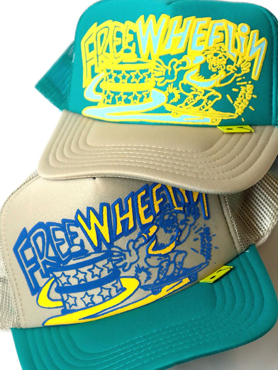 Kapital kapital FREE WHEELIN truck cap hat trucker blue beige Size ONE SIZE - 11 Thumbnail