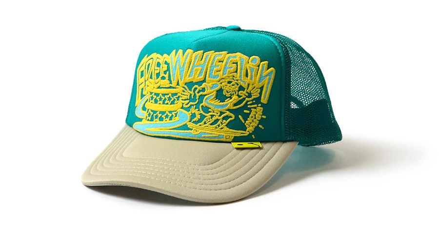 Kapital kapital FREE WHEELIN truck cap hat trucker blue beige Size ONE SIZE - 5 Thumbnail