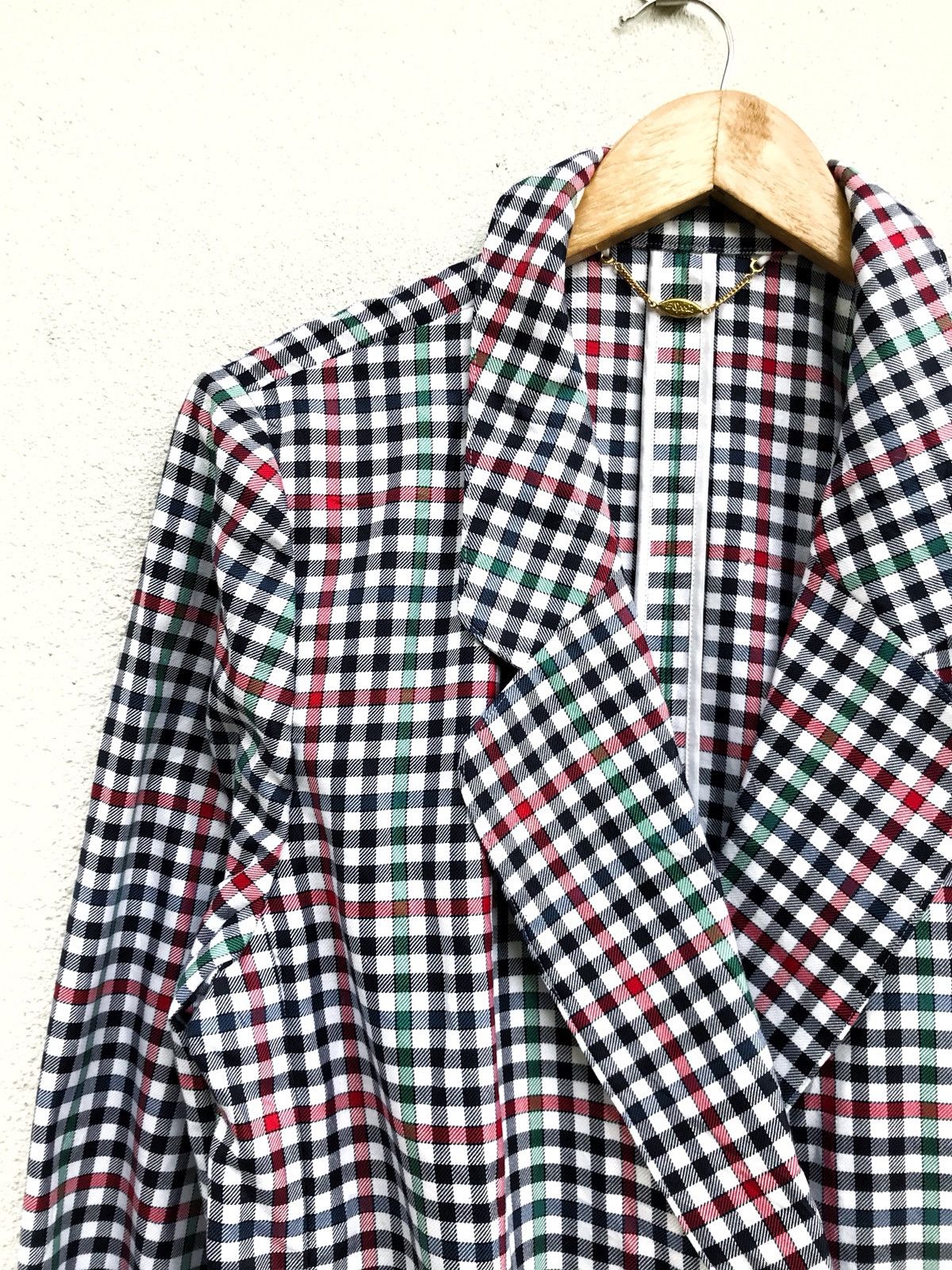 Designer × Japanese Brand Wurmser Paris France Checked Plaid Button Jacket Size US L / EU 52-54 / 3 - 1 Thumbnail