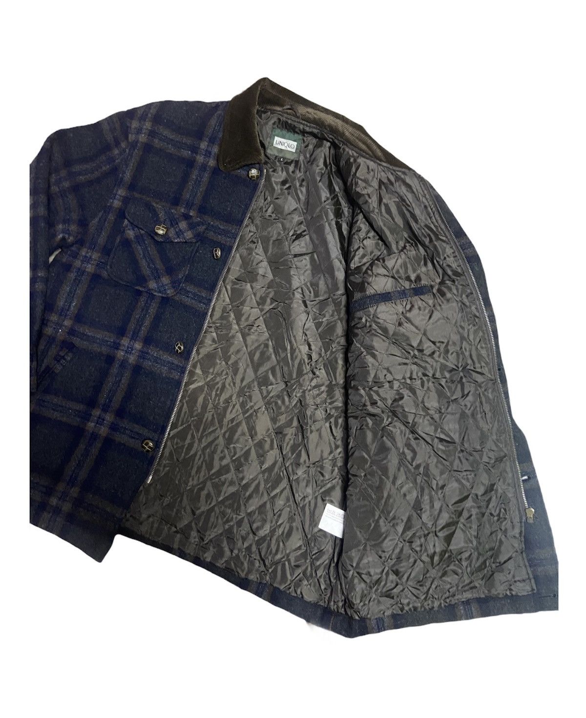 Flannel × Uniqlo × Vintage Vintage Uniqlo Checkered Zip Up Wool Flannel Jacket Size US L / EU 52-54 / 3 - 3 Thumbnail