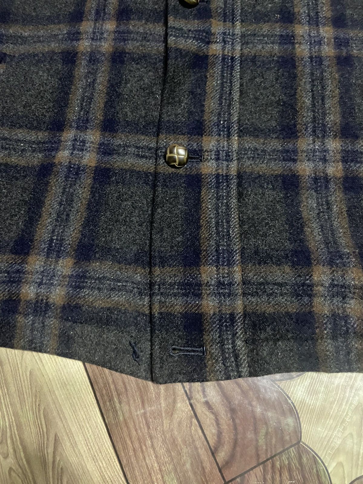 Flannel × Uniqlo × Vintage Vintage Uniqlo Checkered Zip Up Wool Flannel Jacket Size US L / EU 52-54 / 3 - 4 Thumbnail