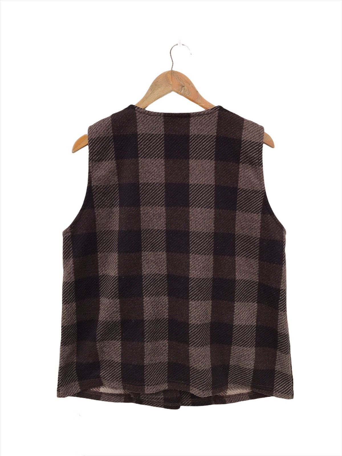 Japanese Brand Japanese Brand Suzuran Wool Checkered Vest Jacket Size US M / EU 48-50 / 2 - 2 Thumbnail