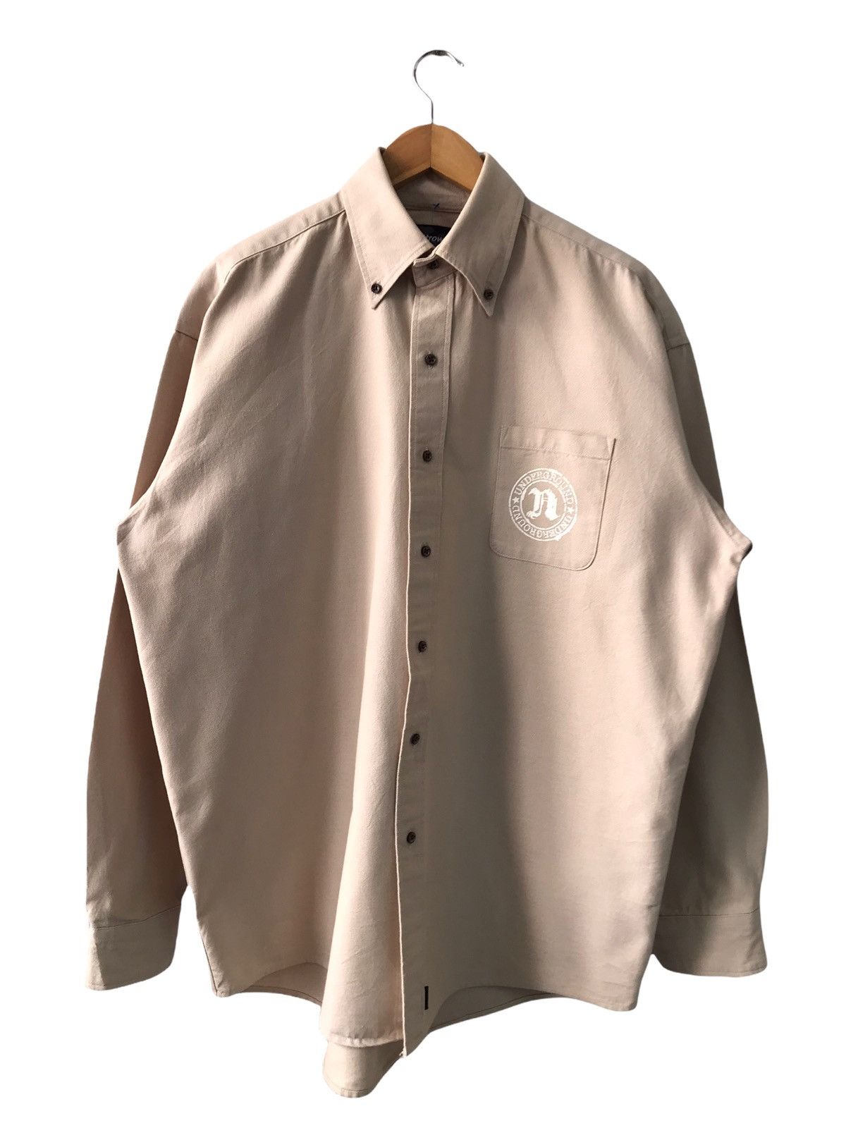 Japanese Brand NITROW Underground Heavy Cotton Oversize Shirt Size US L / EU 52-54 / 3 - 1 Thumbnail