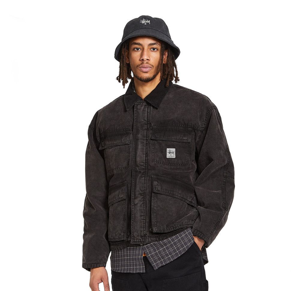 Stussy Stussy Washed Canvas Shop Jacket Black | Grailed