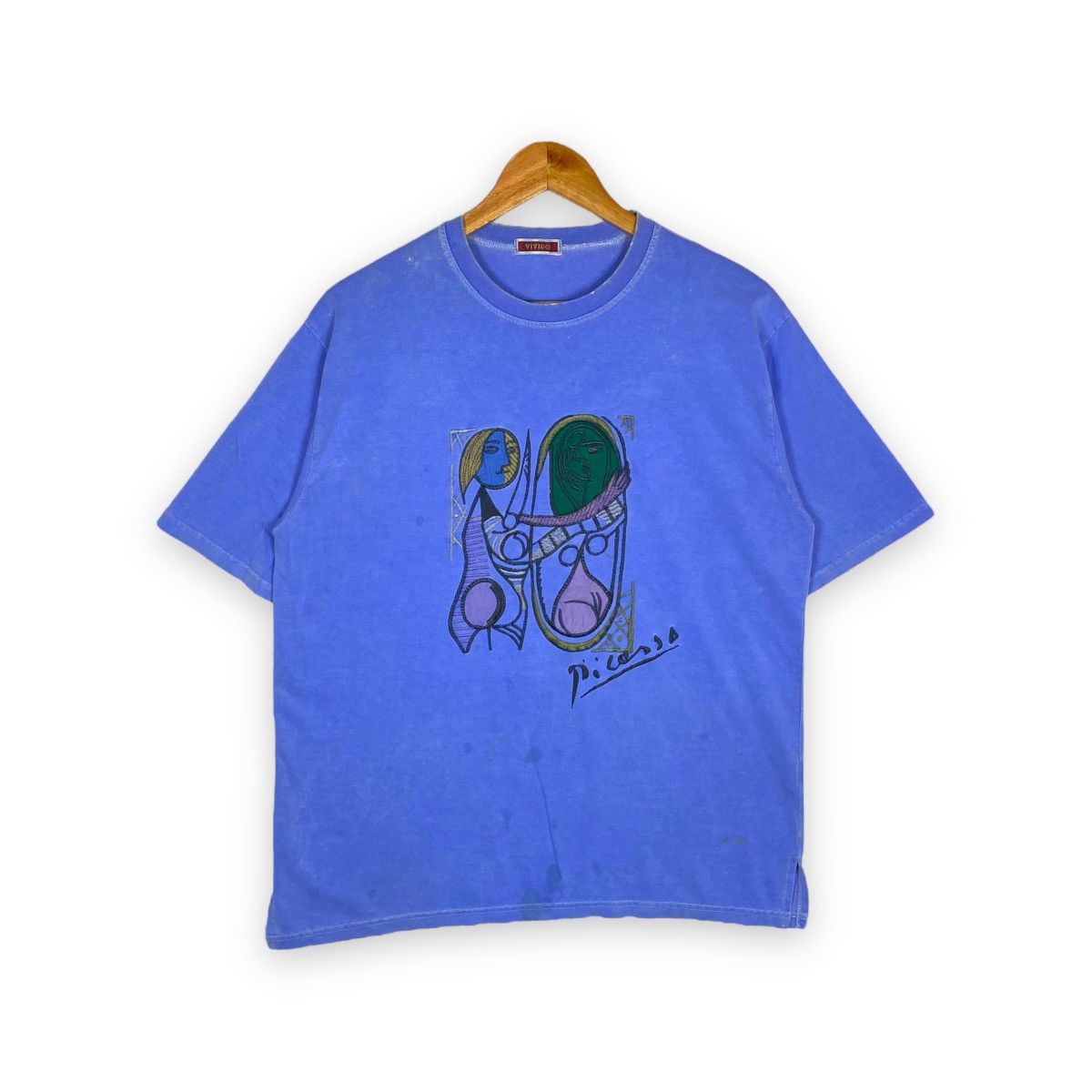 Vintage VINTAGE 90's PABLO PICASSO ART TEE Size US L / EU 52-54 / 3 - 1 Thumbnail