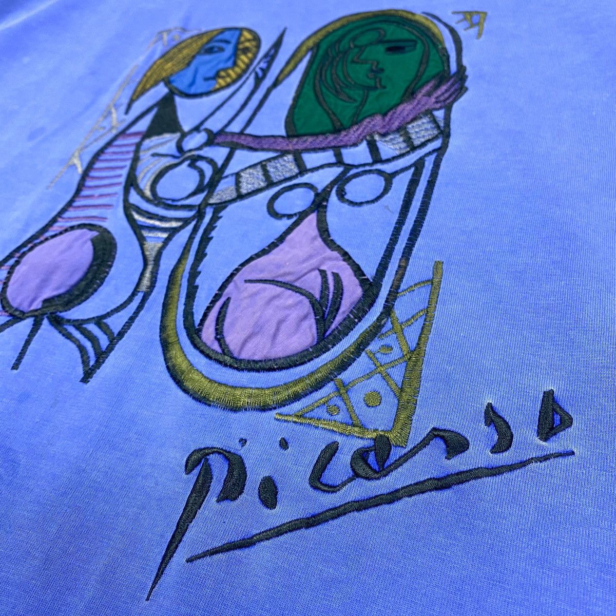 Vintage VINTAGE 90's PABLO PICASSO ART TEE Size US L / EU 52-54 / 3 - 4 Thumbnail