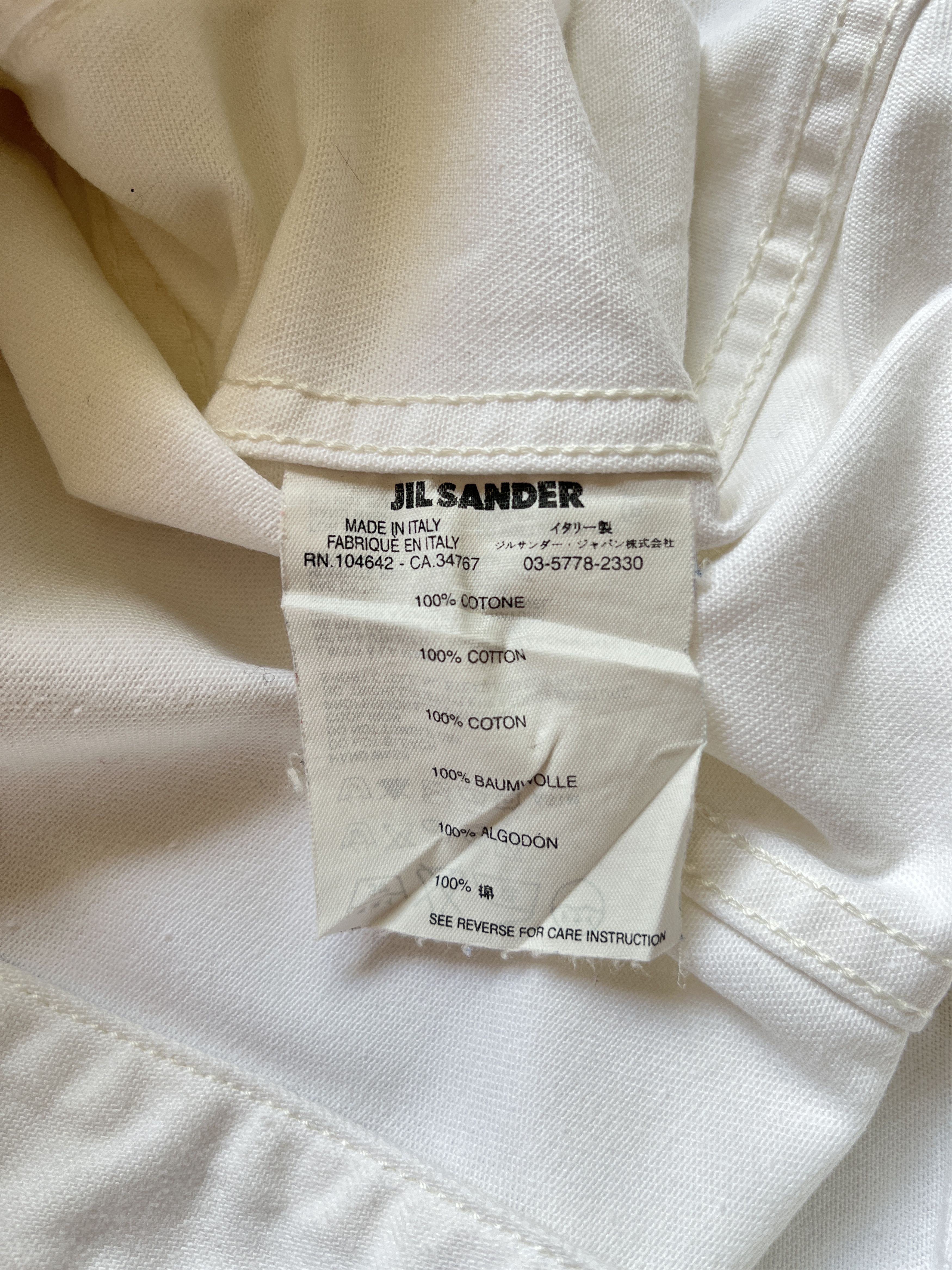 Jil Sander ⚡️QUICK SALE⚡️1990's Jil Sander White Denim Jean Jacket Size M / US 6-8 / IT 42-44 - 4 Thumbnail