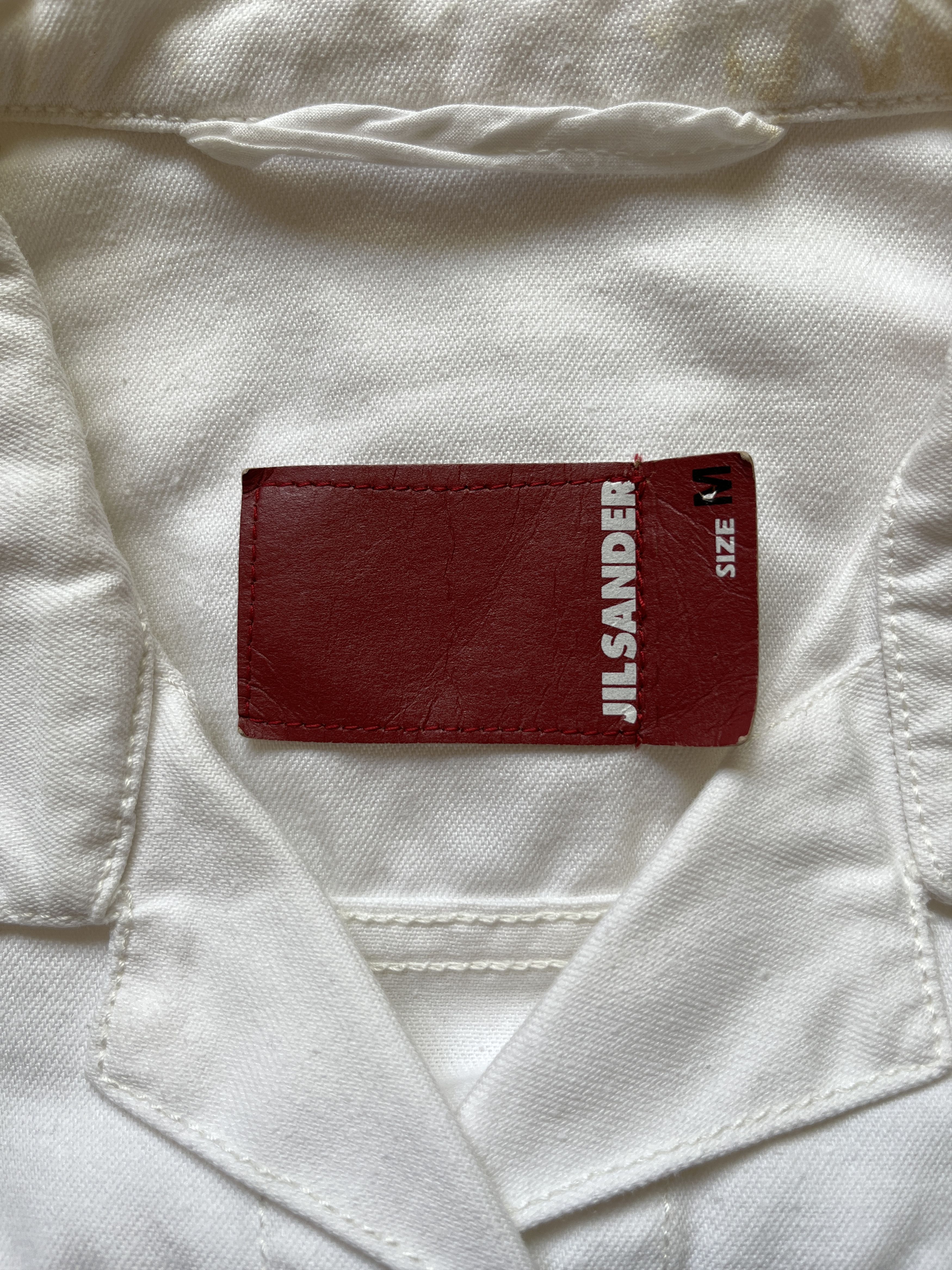 Jil Sander ⚡️QUICK SALE⚡️1990's Jil Sander White Denim Jean Jacket Size M / US 6-8 / IT 42-44 - 3 Thumbnail