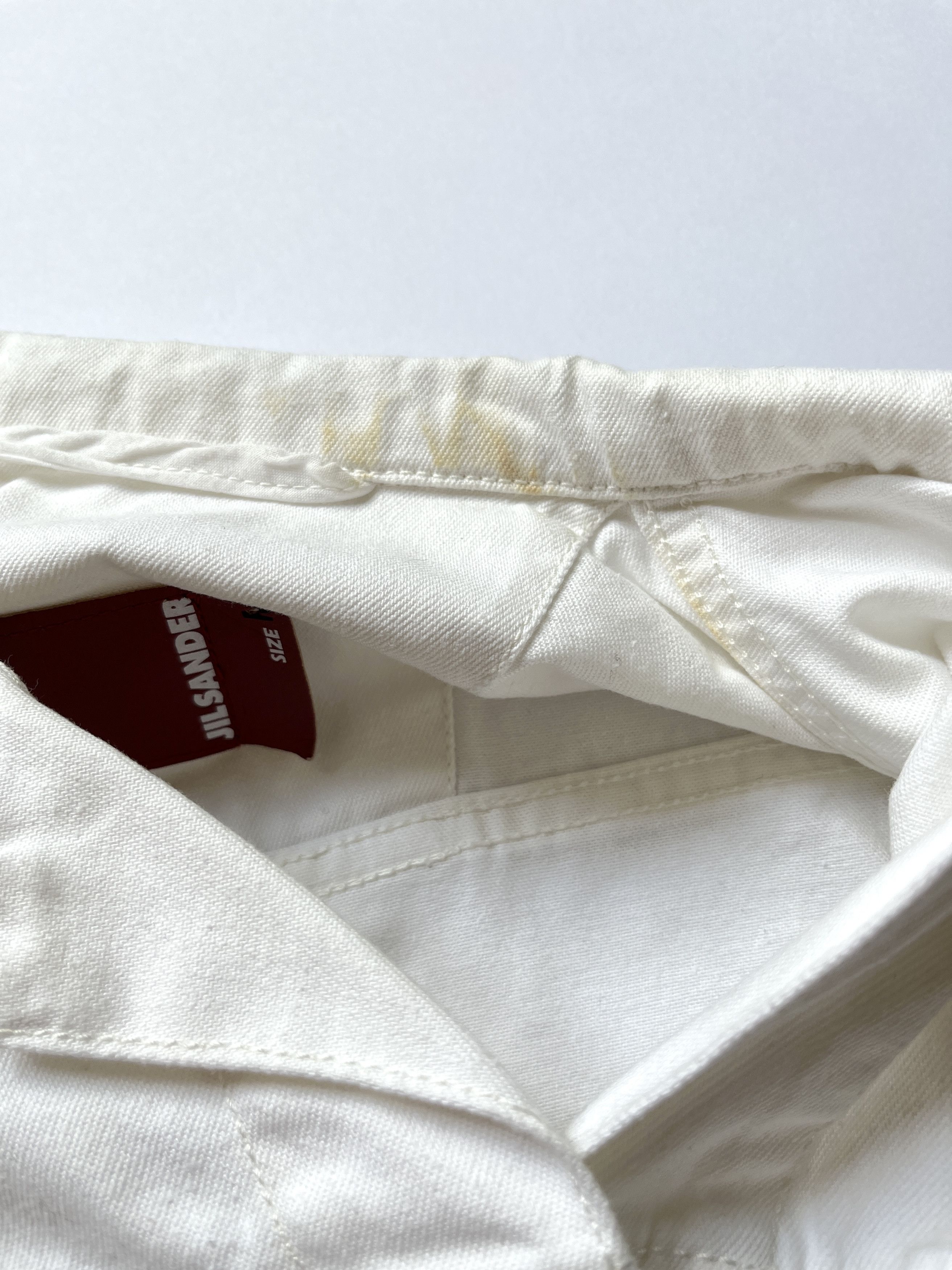 Jil Sander ⚡️QUICK SALE⚡️1990's Jil Sander White Denim Jean Jacket Size M / US 6-8 / IT 42-44 - 7 Thumbnail