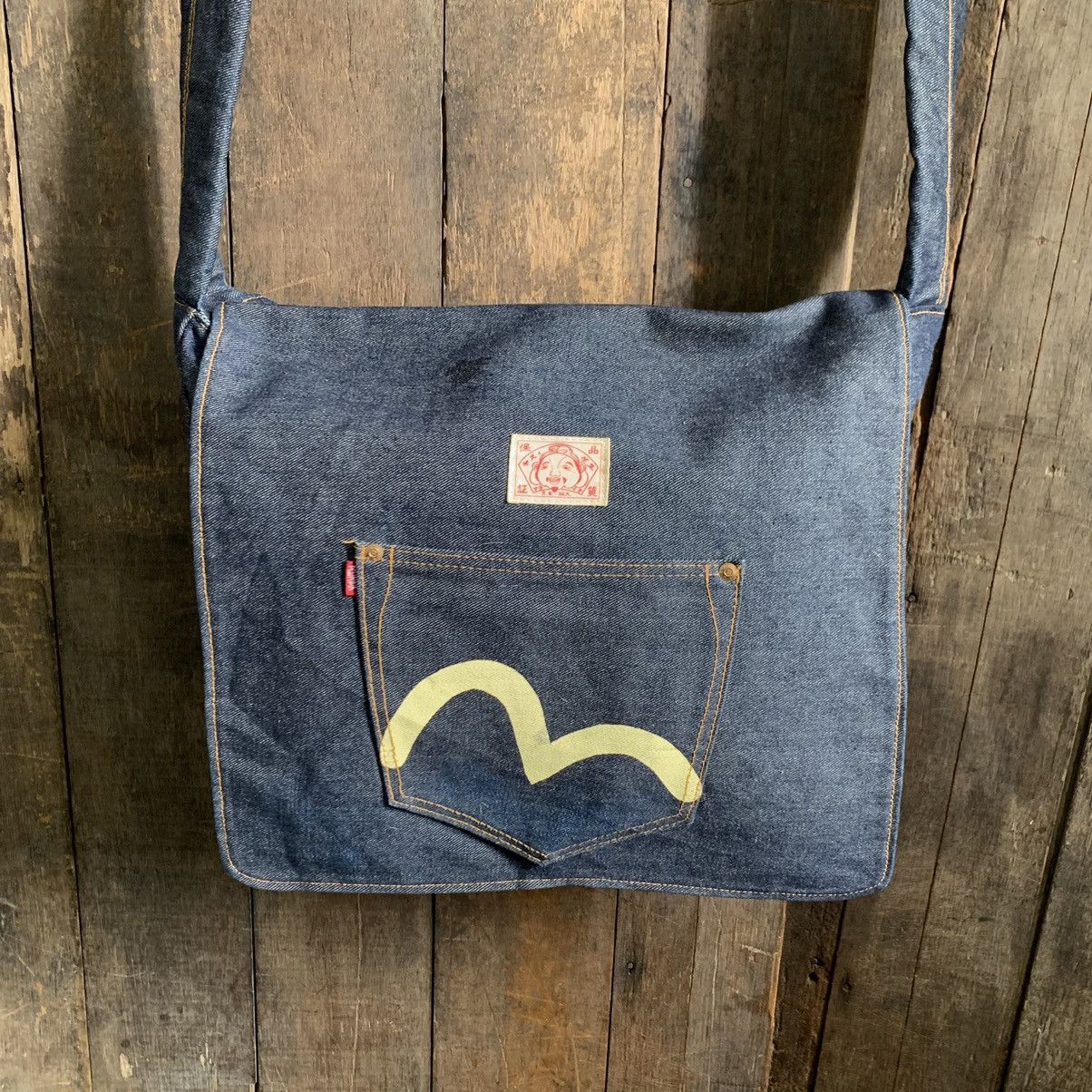 Vintage Vintage Evisu Custom Handmade Sling Bag Size ONE SIZE - 2 Thumbnail