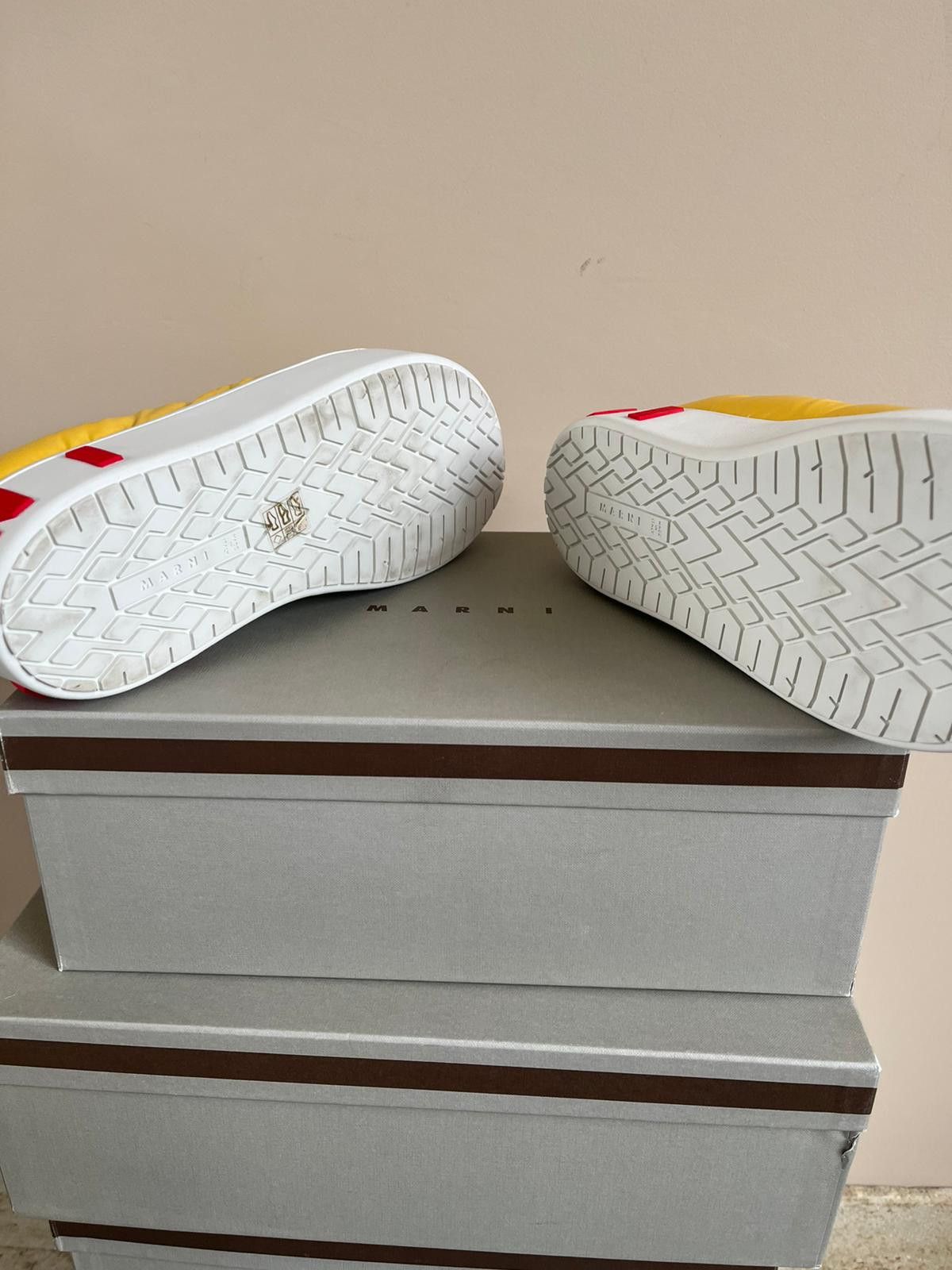 Marni o1rshd1 Puffy Low Top Logo Sneakers in Yellow Size US 10 / EU 43 - 6 Thumbnail