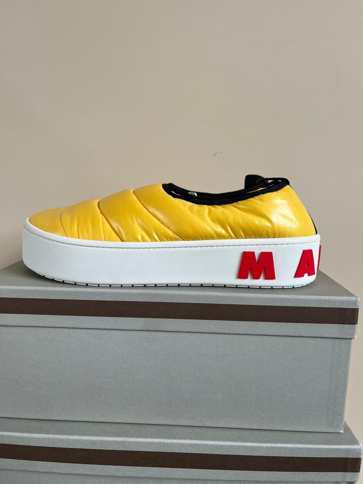 Marni o1rshd1 Puffy Low Top Logo Sneakers in Yellow Size US 10 / EU 43 - 3 Thumbnail