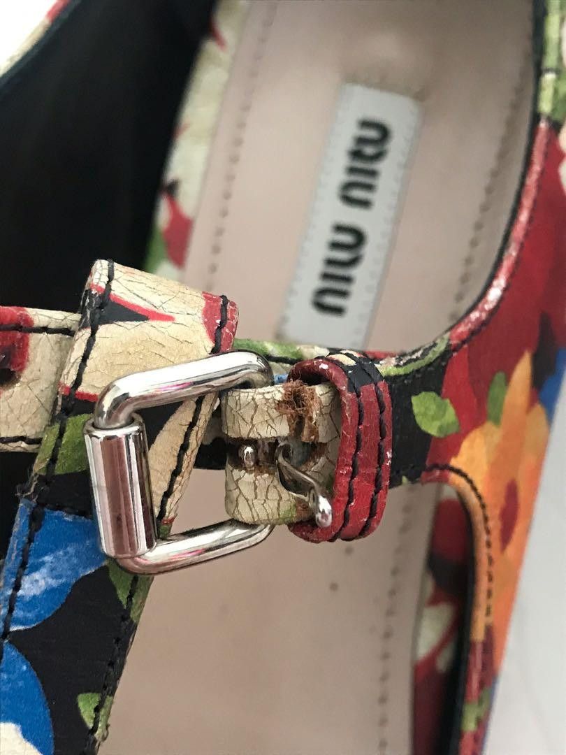 Miu Miu Miu Miu flower printed shoes Size US 7 / IT 37 - 5 Thumbnail