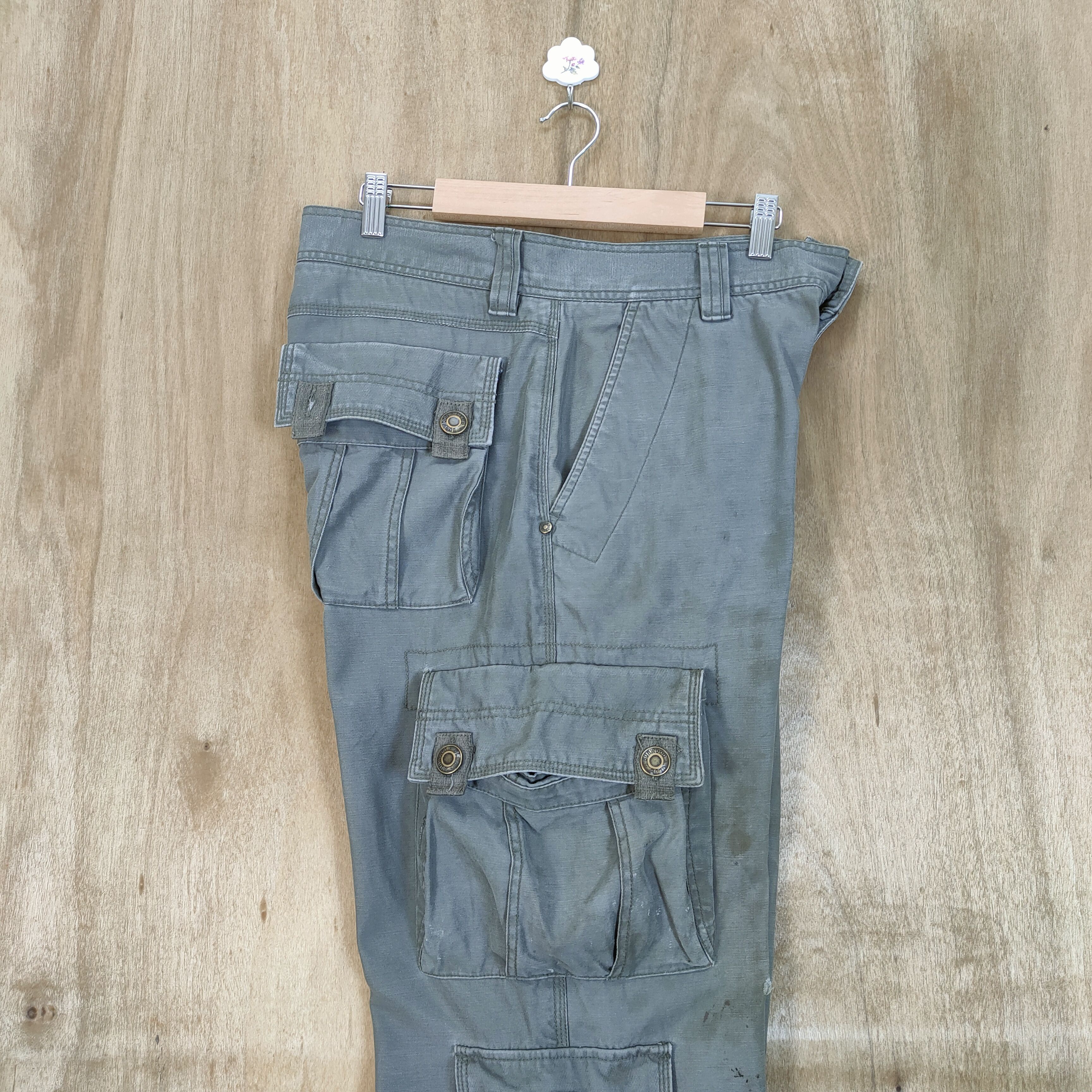 Japanese Brand VINTAGE BURWOOD FADED RUSTY CARGO PANTS Size US 32 / EU 48 - 11 Thumbnail