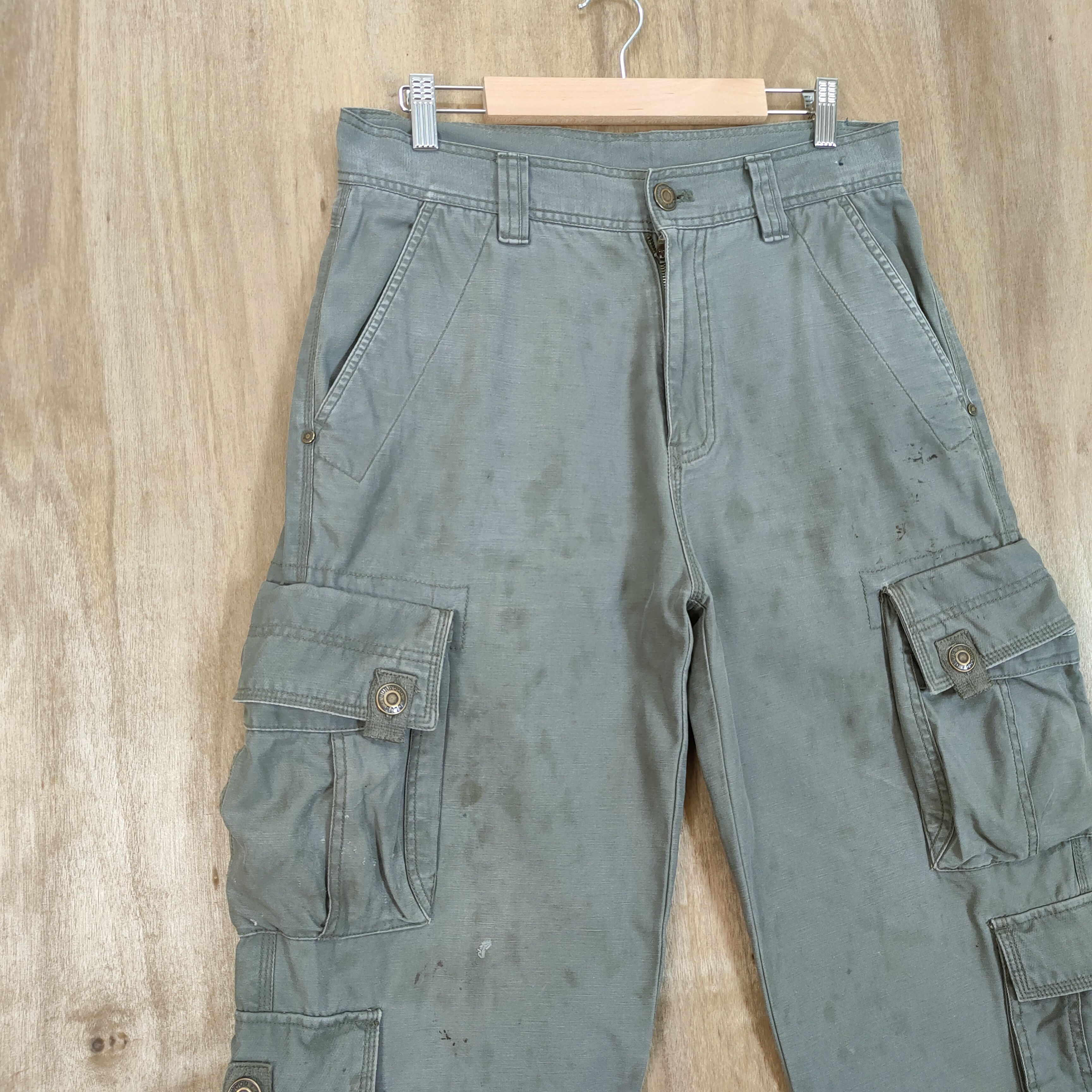 Japanese Brand VINTAGE BURWOOD FADED RUSTY CARGO PANTS Size US 32 / EU 48 - 5 Thumbnail
