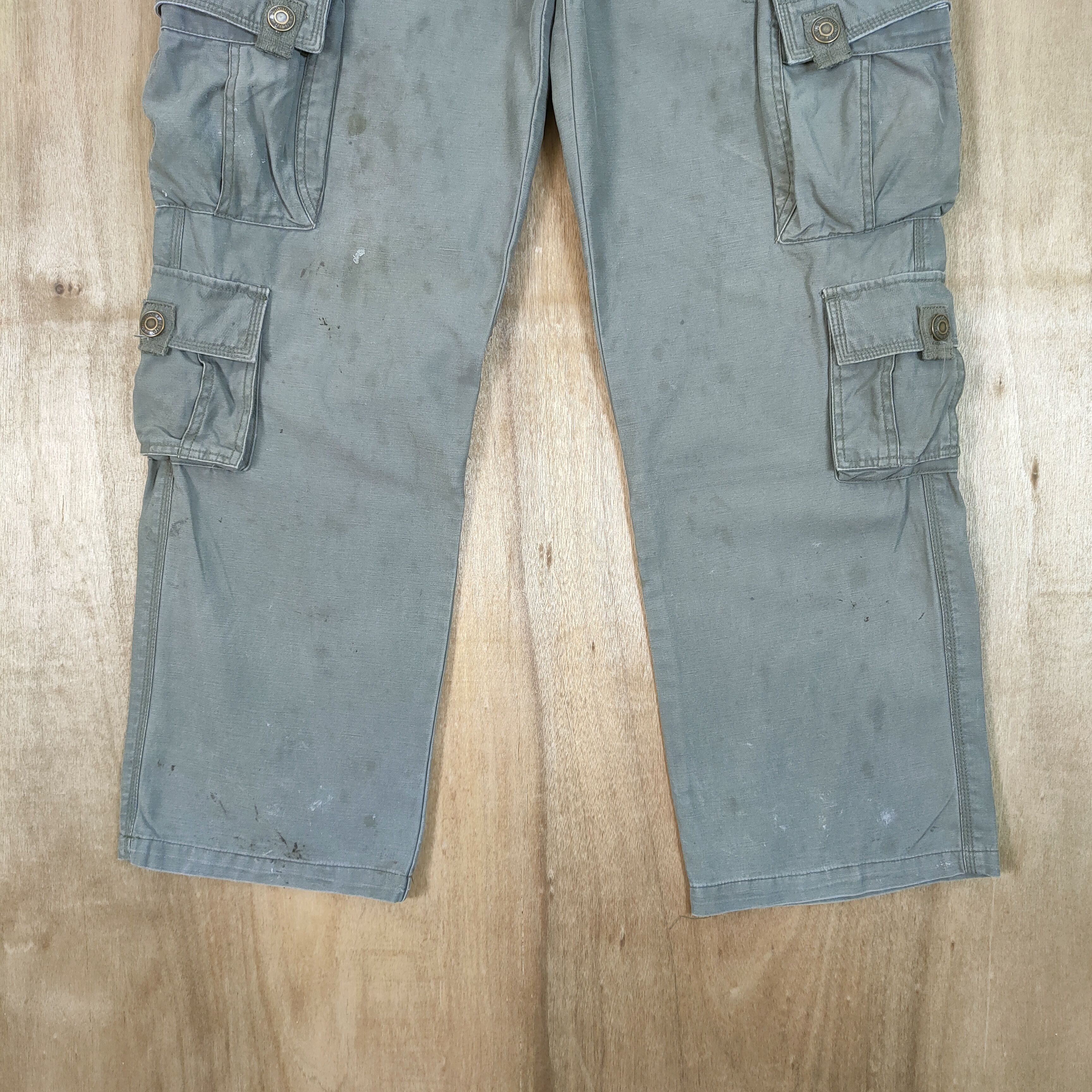 Japanese Brand VINTAGE BURWOOD FADED RUSTY CARGO PANTS Size US 32 / EU 48 - 3 Thumbnail